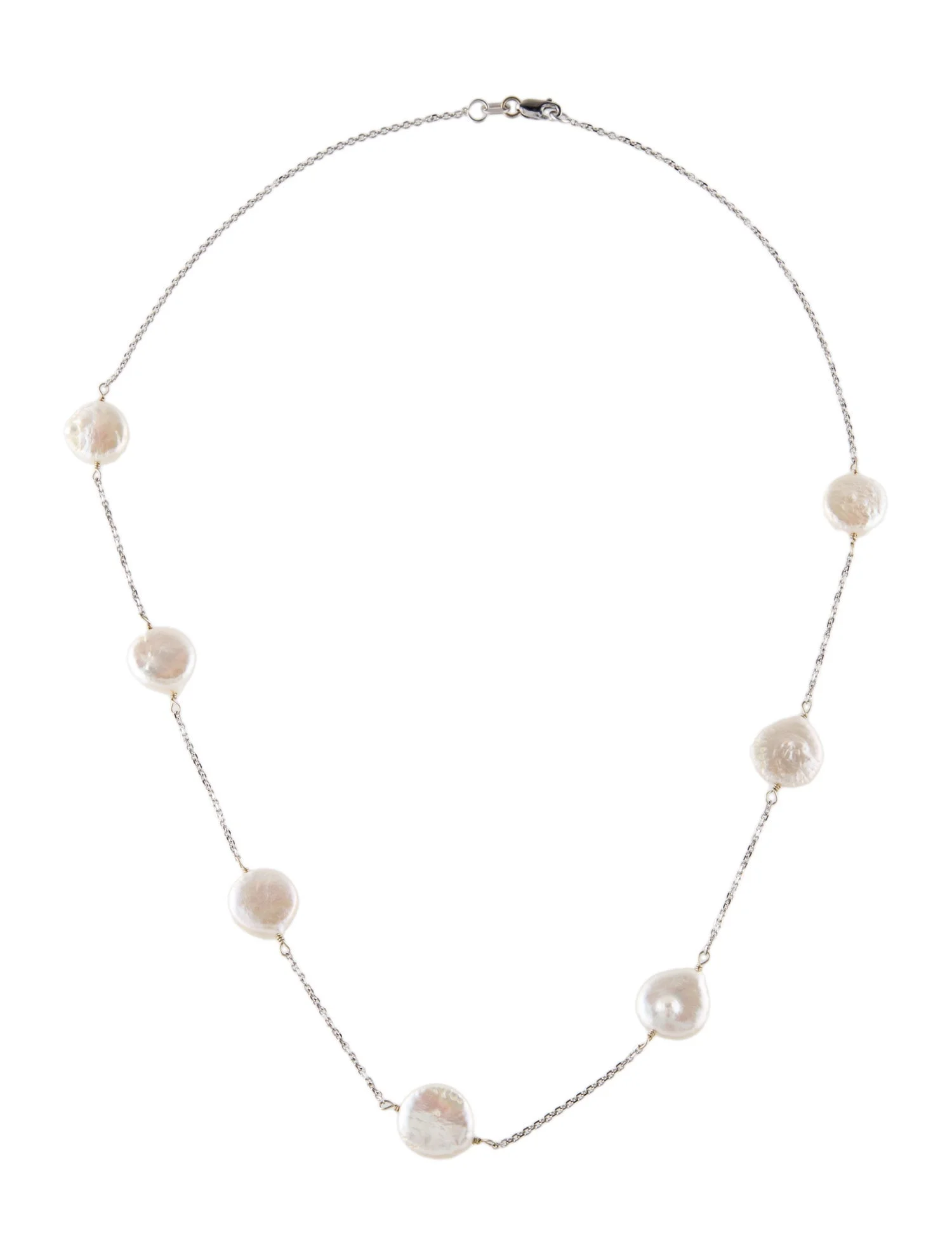 Necklace14K Pearl Station Necklace