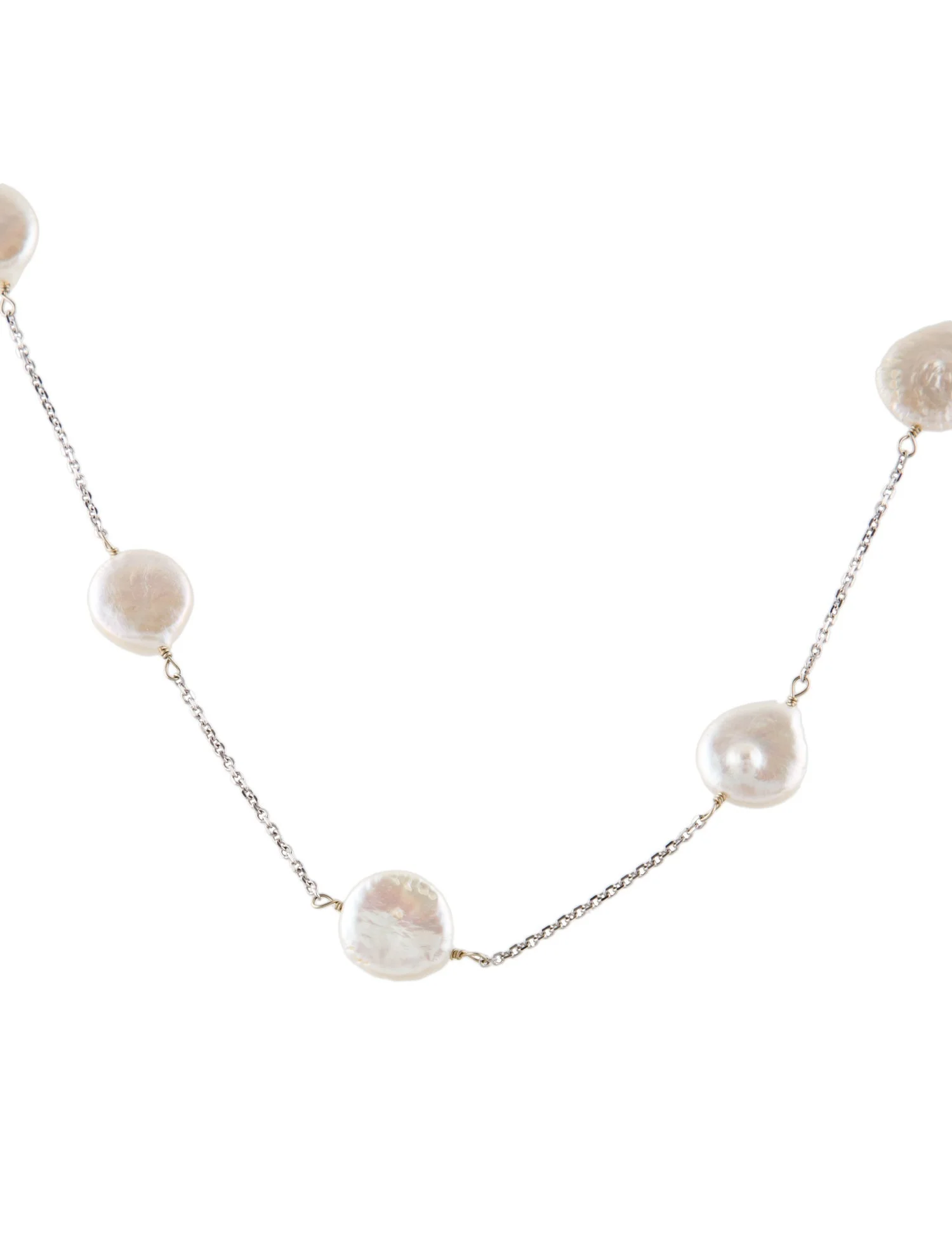 Necklace14K Pearl Station Necklace