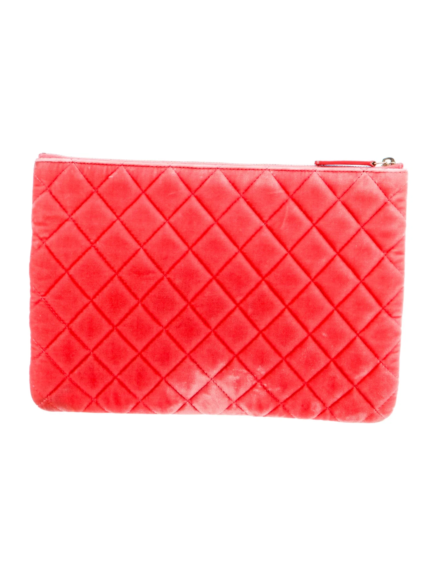 ChanelVelvet Quilted O-Case