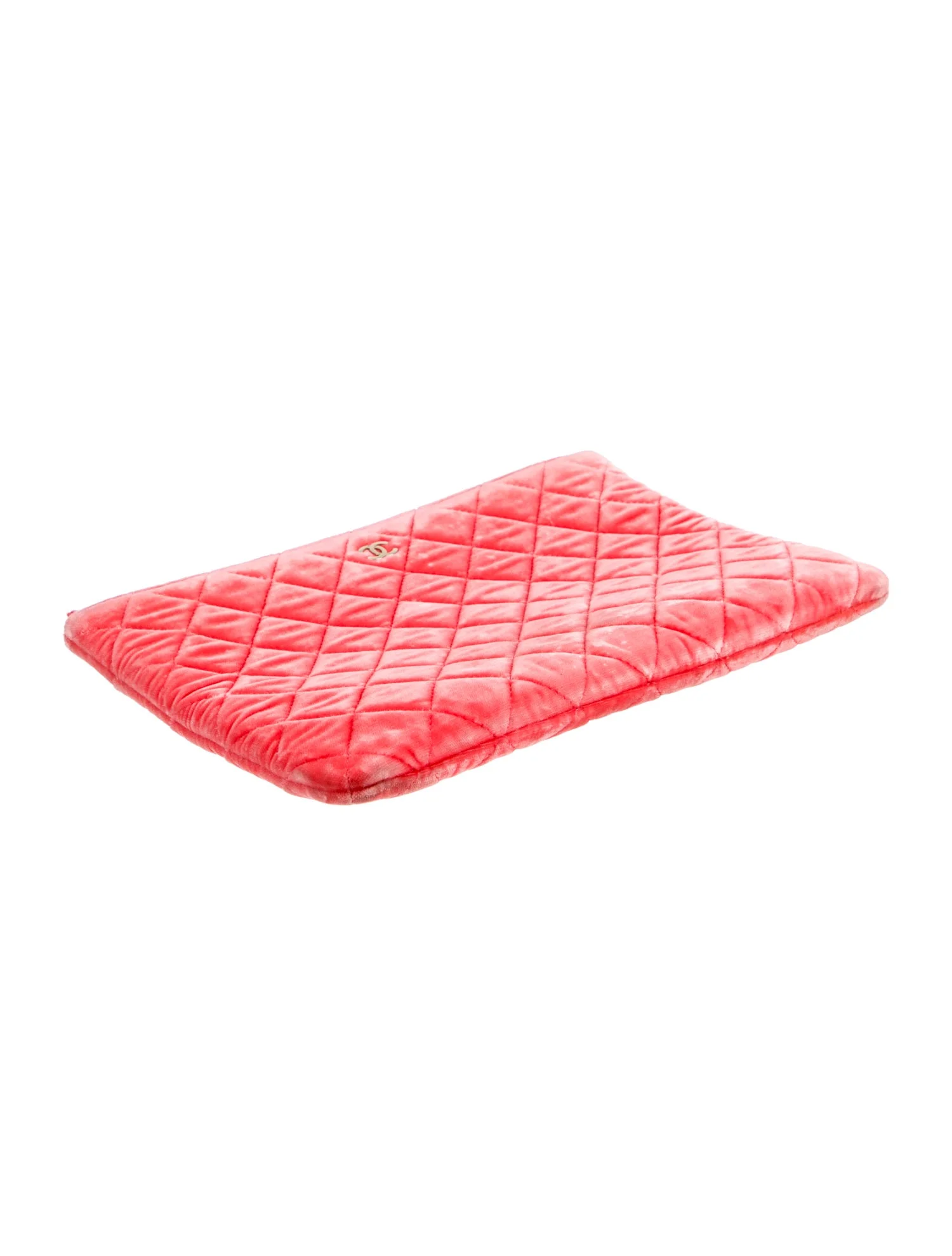 ChanelVelvet Quilted O-Case