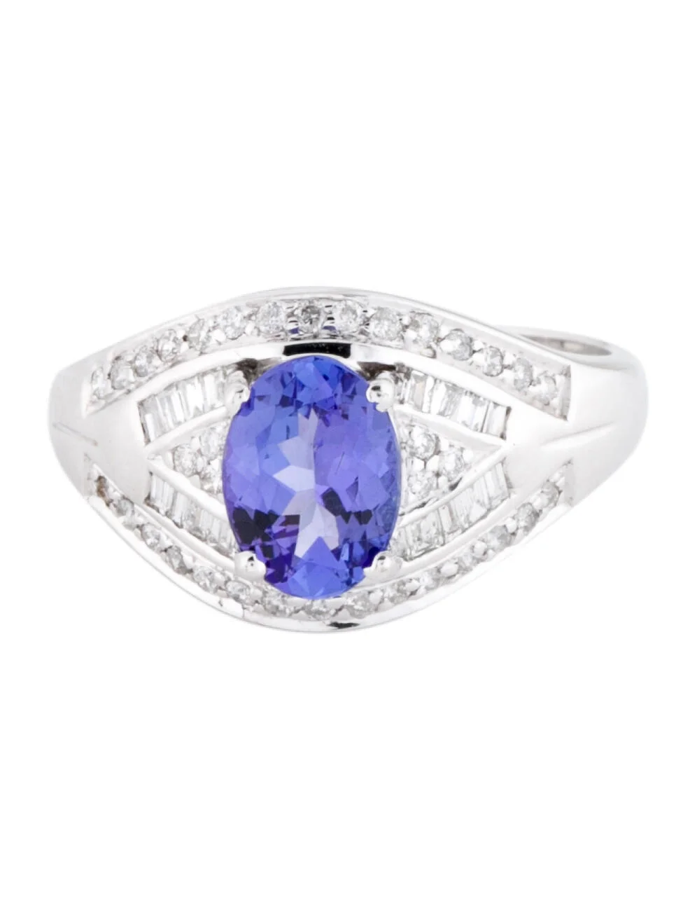 Ring14K Tanzanite & Diamond Cocktail Ring 3 Ring14K Tanzanite & Diamond Cocktail Ring