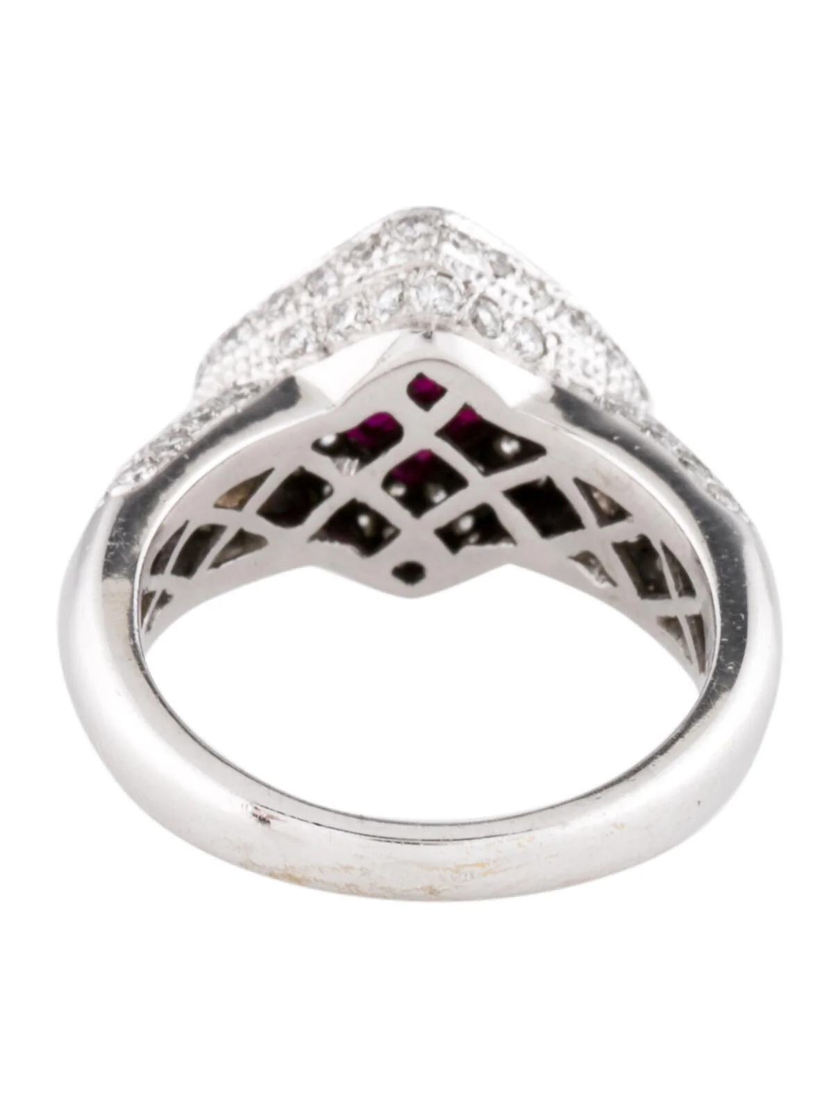 Ring18K Invisible-Set Ruby & Diamond Pavé Ring