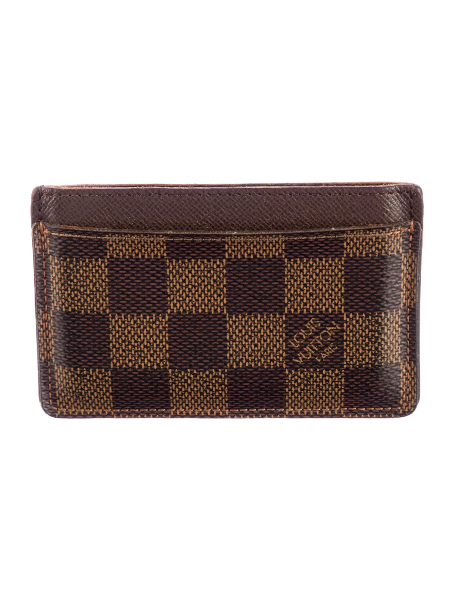 Louis VuittonDamier Ebene Pattern Coated Canvas Card Case
