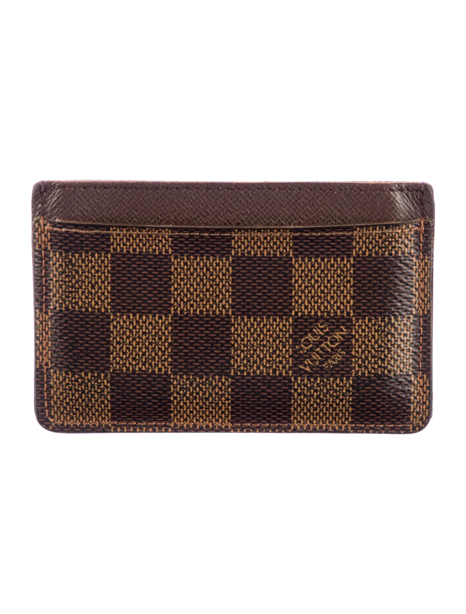 Louis VuittonDamier Ebene Pattern Coated Canvas Card Case