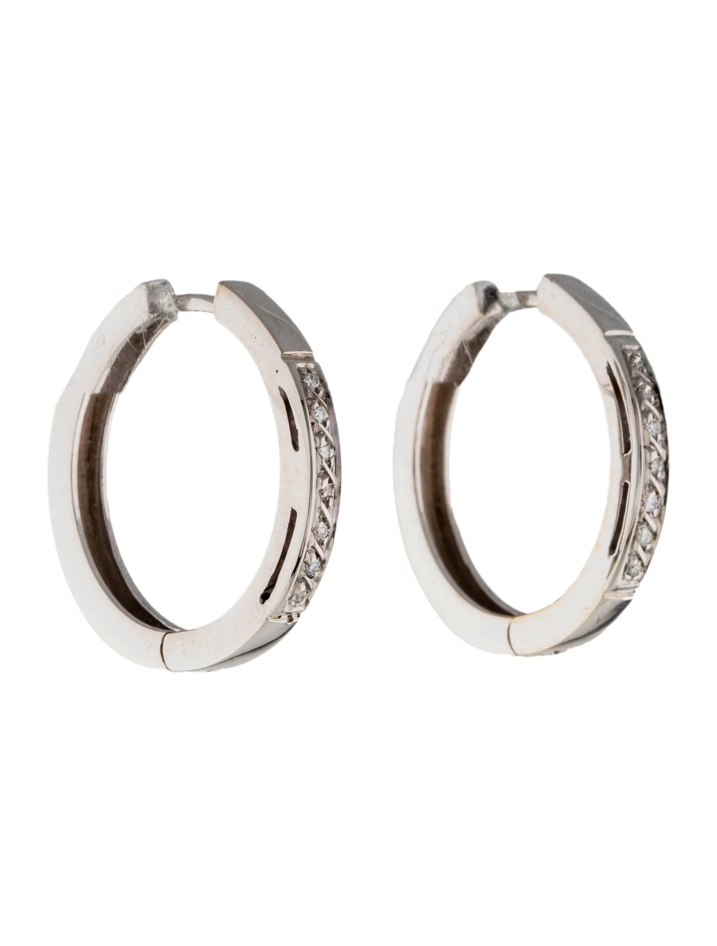 FJW TM: GemologyDB: Diamond Hoop Earrings