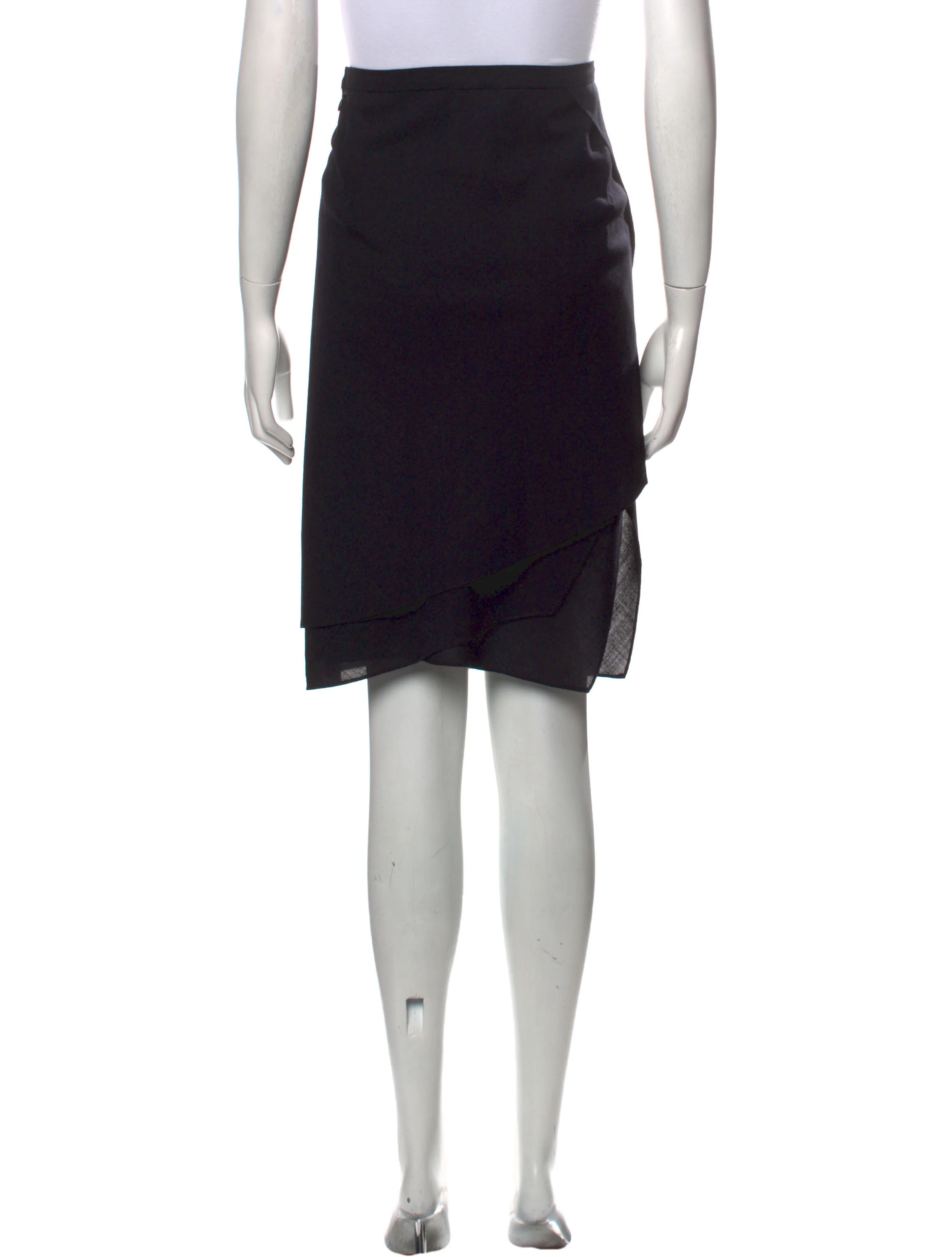 DanesRuffle Embellishment Knee-Length Skirt