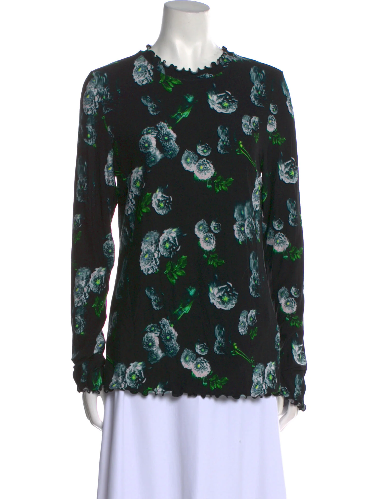 Jonathan CohenFloral Print Crew Neck Blouse