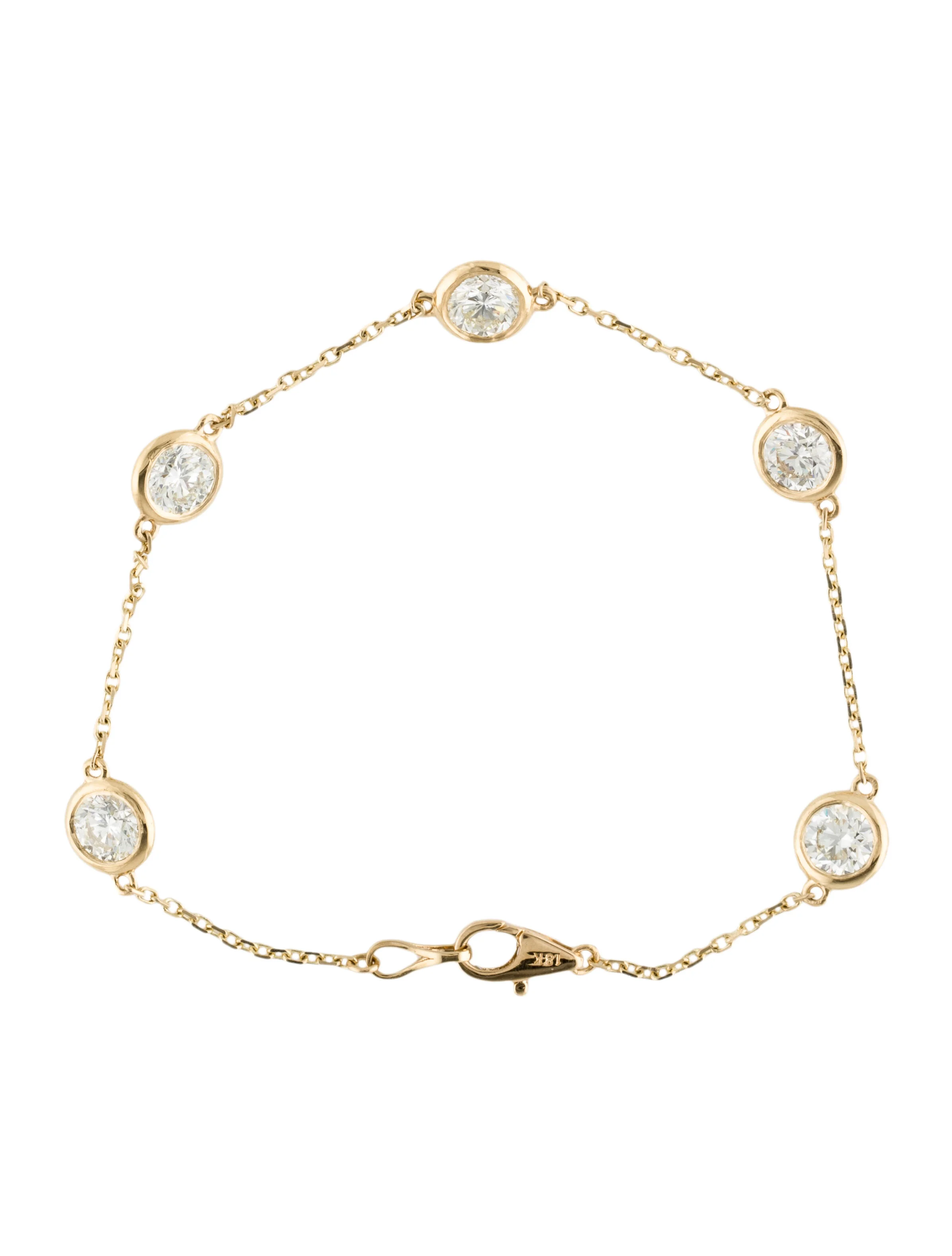 Bracelet18K 2.60ctw Diamond Station Bracelet