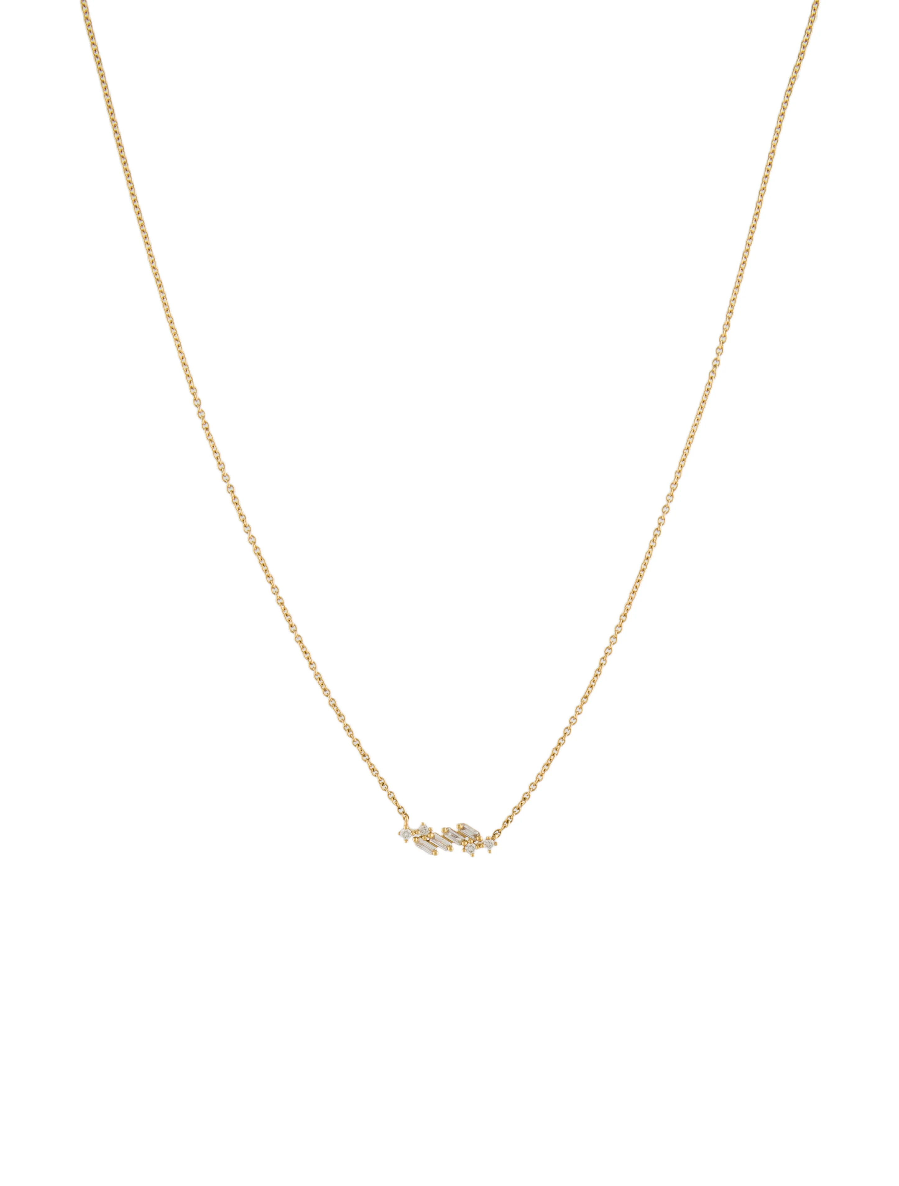 SuneeraDiamond Bar Necklace