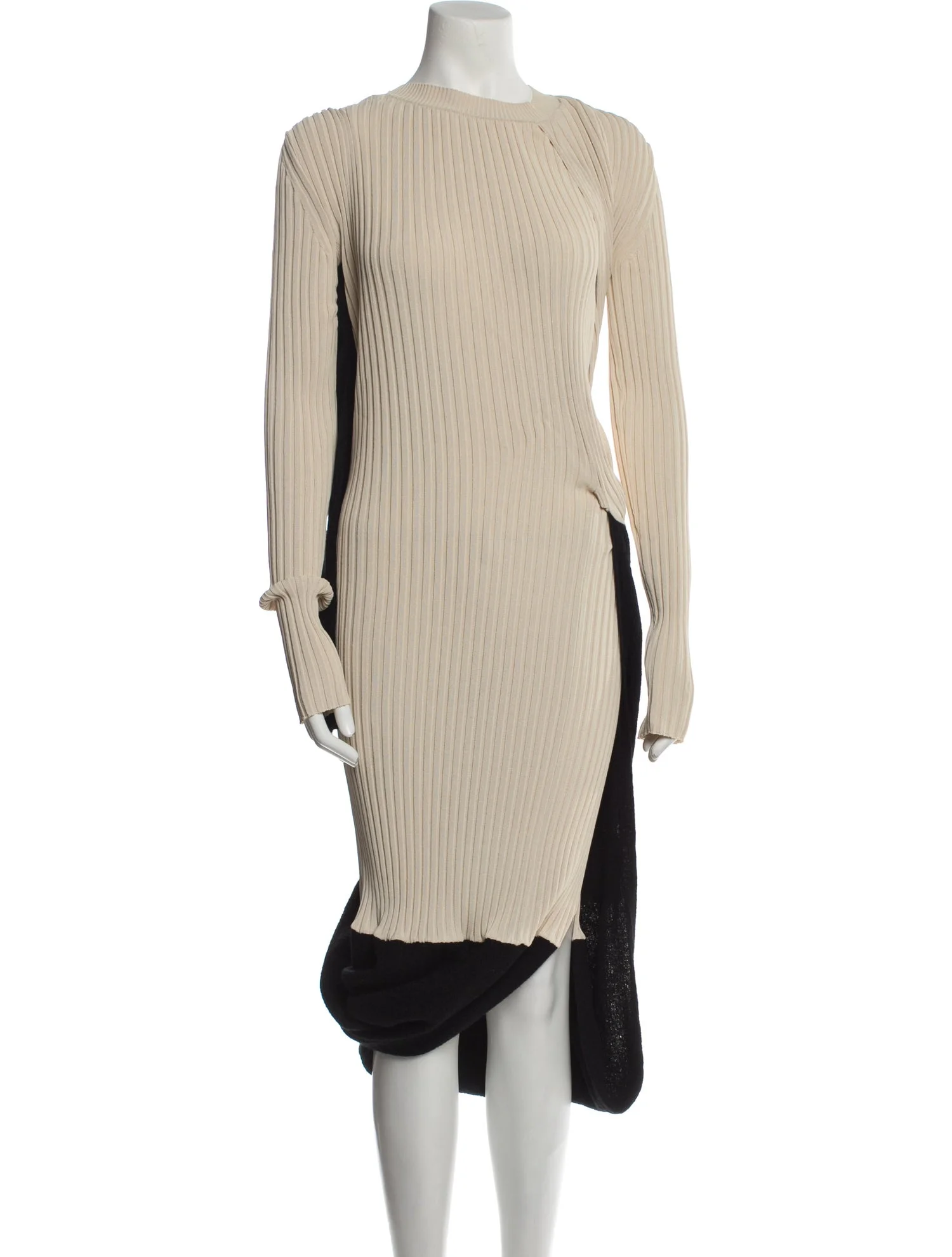 Bottega VenetaColorblock Pattern Midi Length Dress