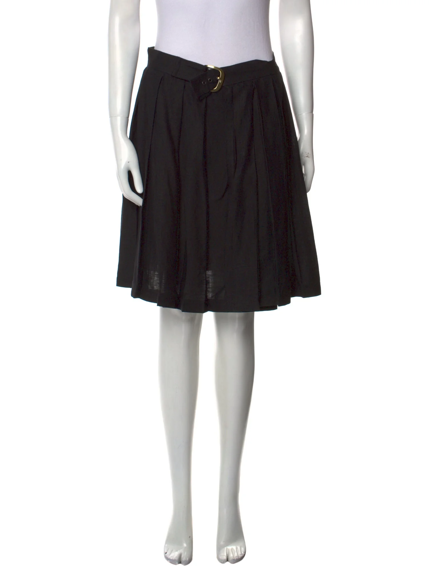 Art SchoolPleated Accents Knee-Length Skirt