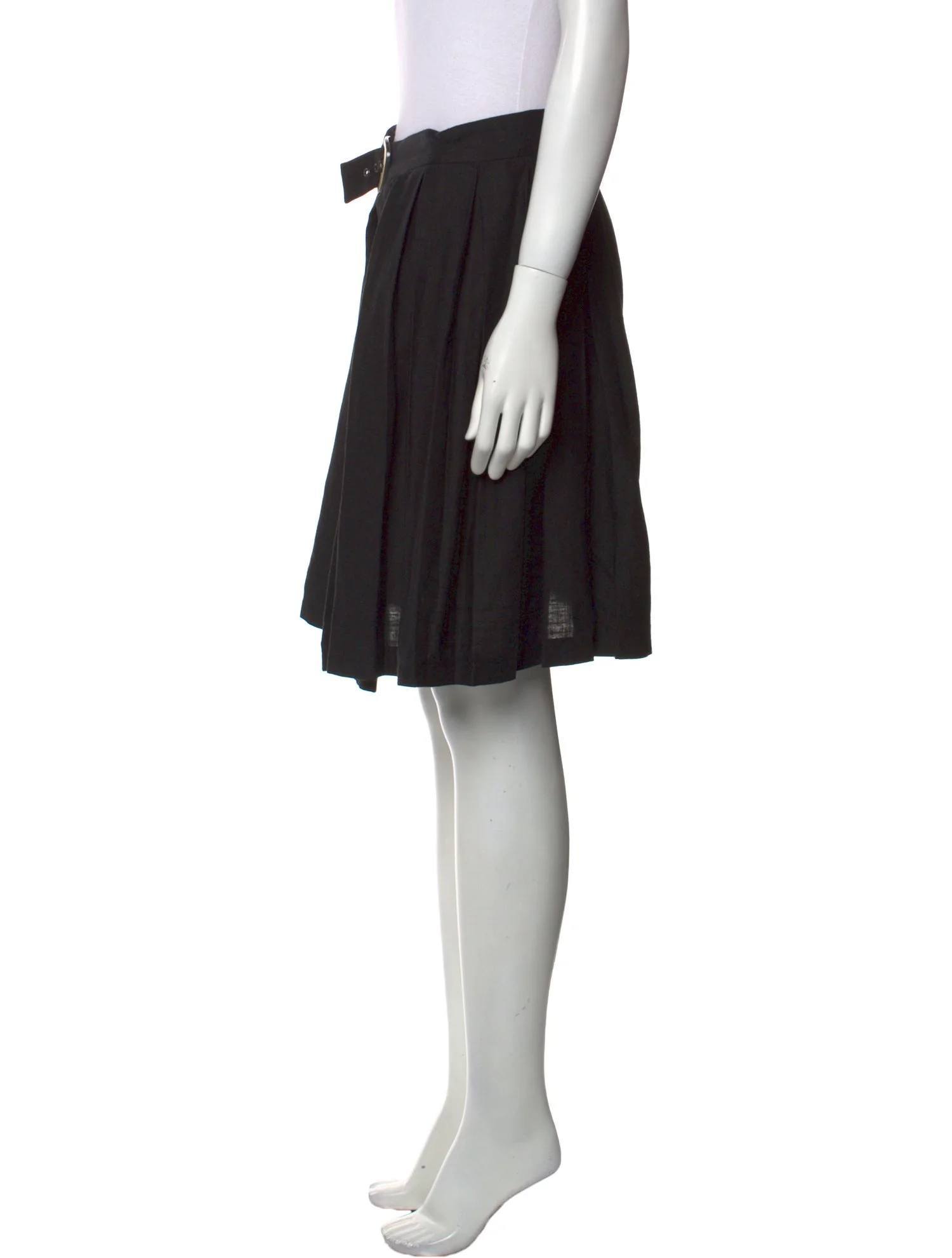 Art SchoolPleated Accents Knee-Length Skirt