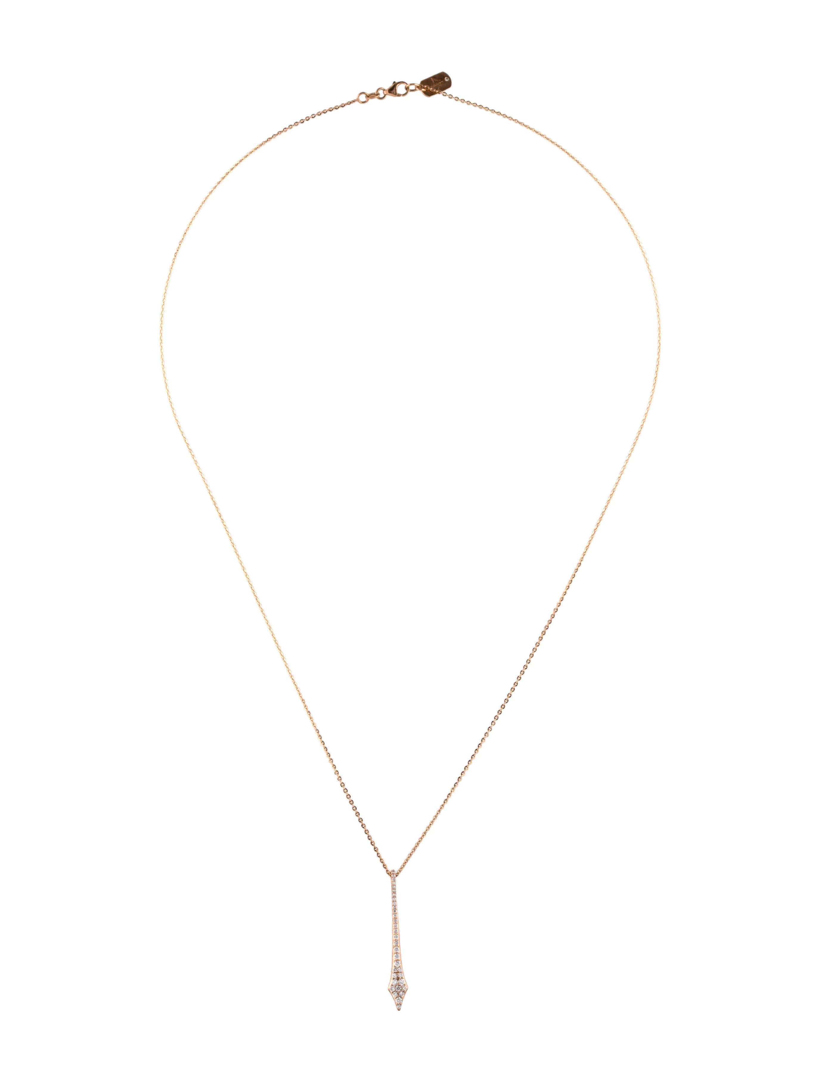 Carbon & Hyde14K Diamond Bar Pendant Necklace