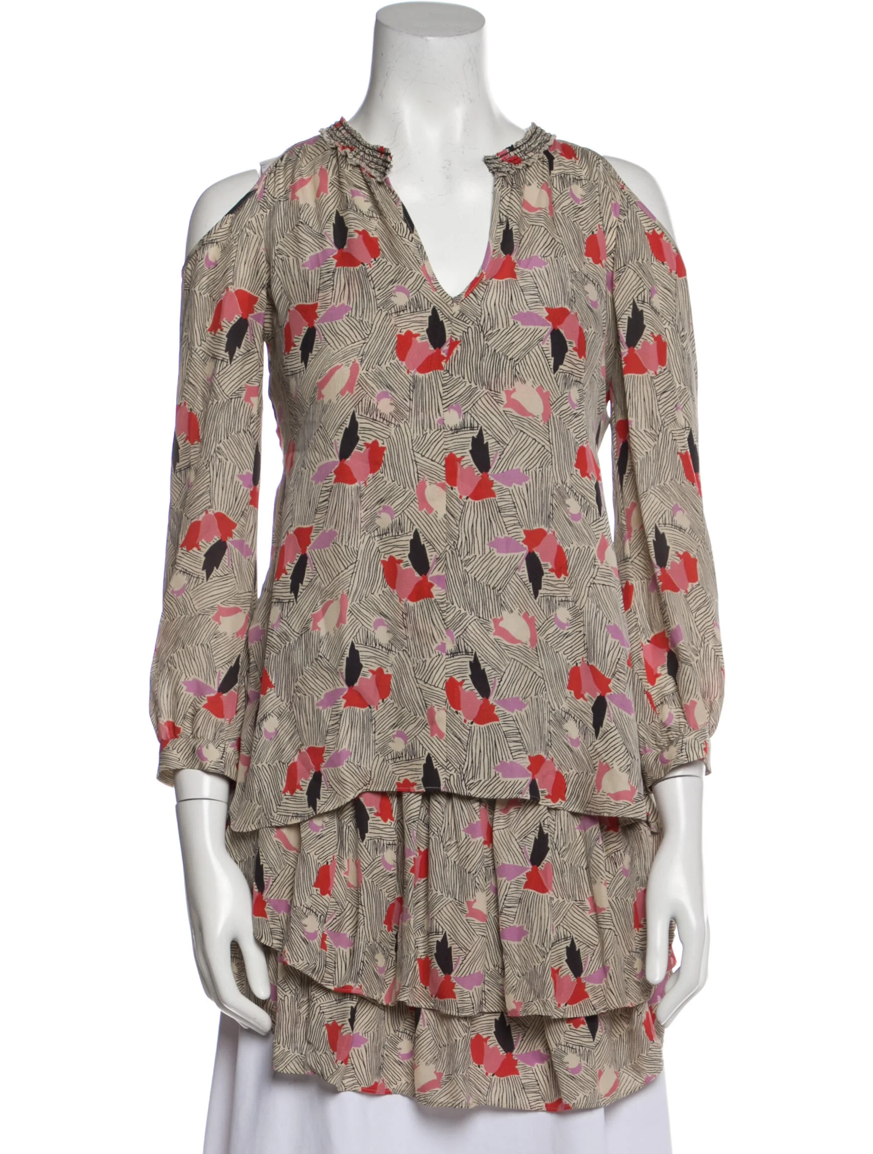Derek Lam 10 CrosbySilk Printed Dress Set