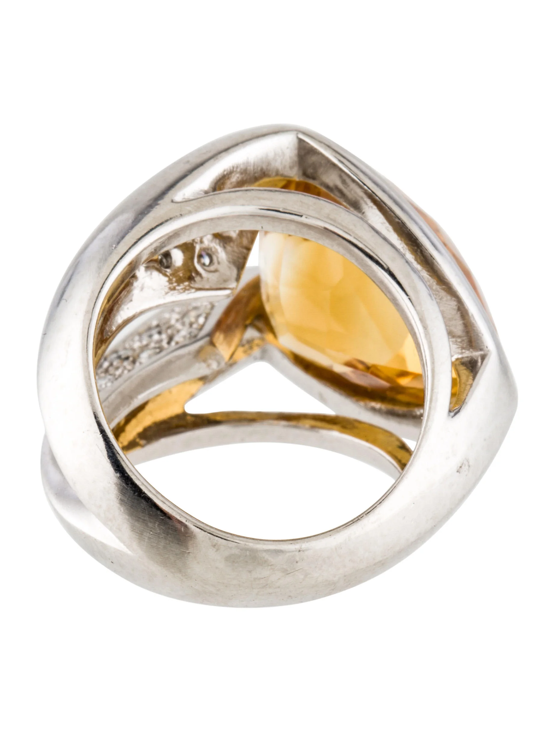 Antonini GioielliPlatinum Citrine & Diamond Ring 3 Antonini GioielliPlatinum Citrine & Diamond Ring
