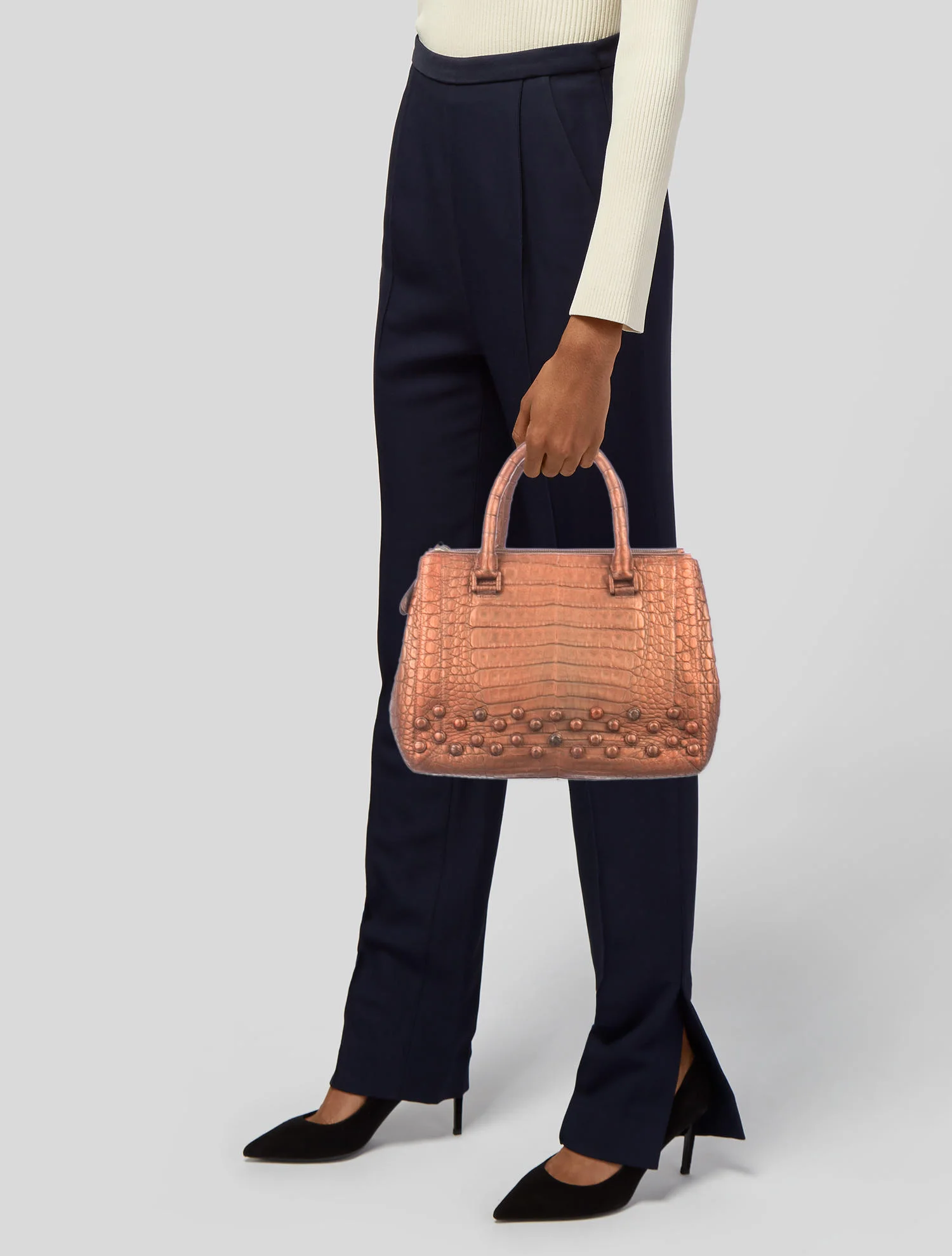 Nancy GonzalezMetallic Crocodile Tote