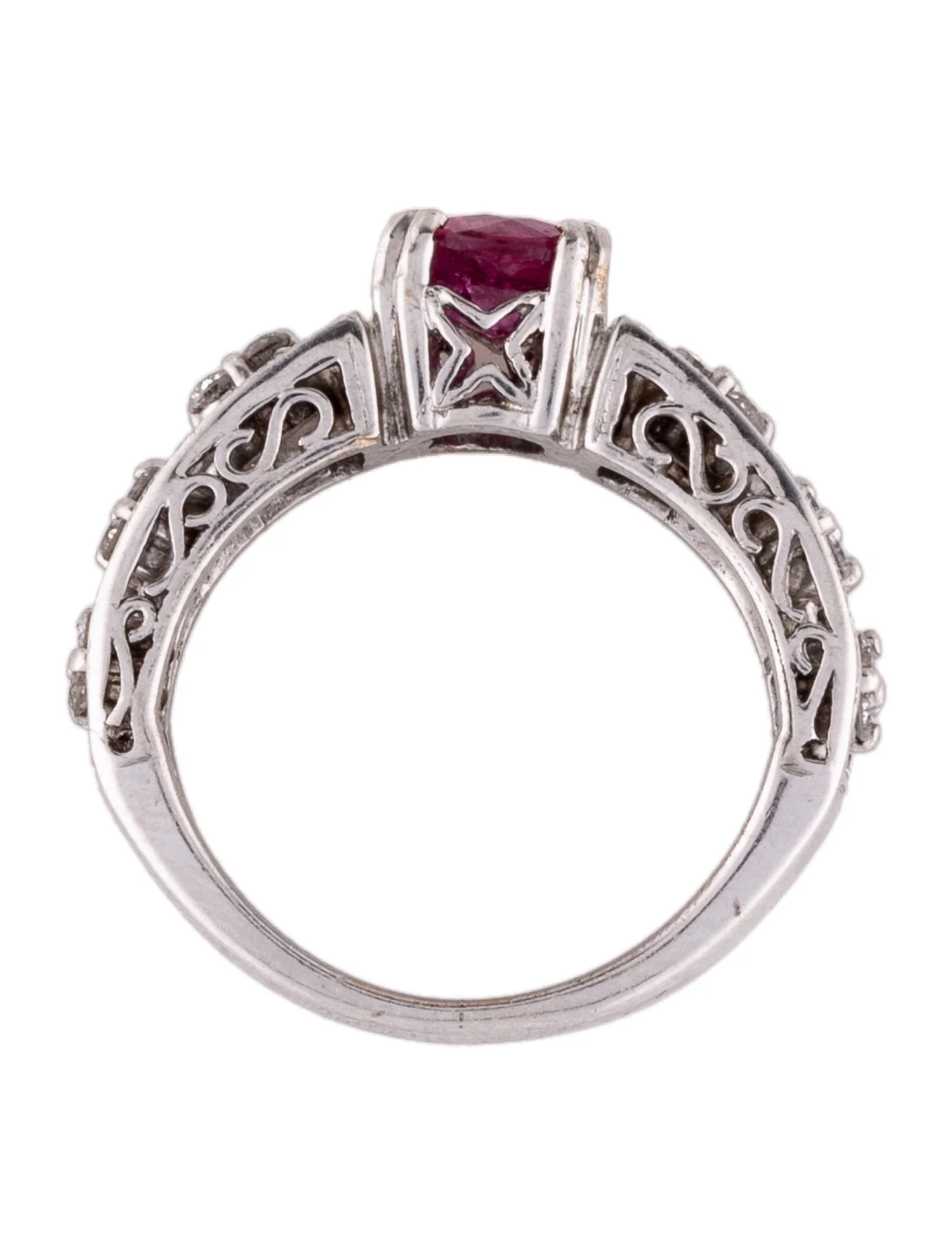 Ring14K Ruby & Diamond Cocktail Ring 5 Ring14K Ruby & Diamond Cocktail Ring