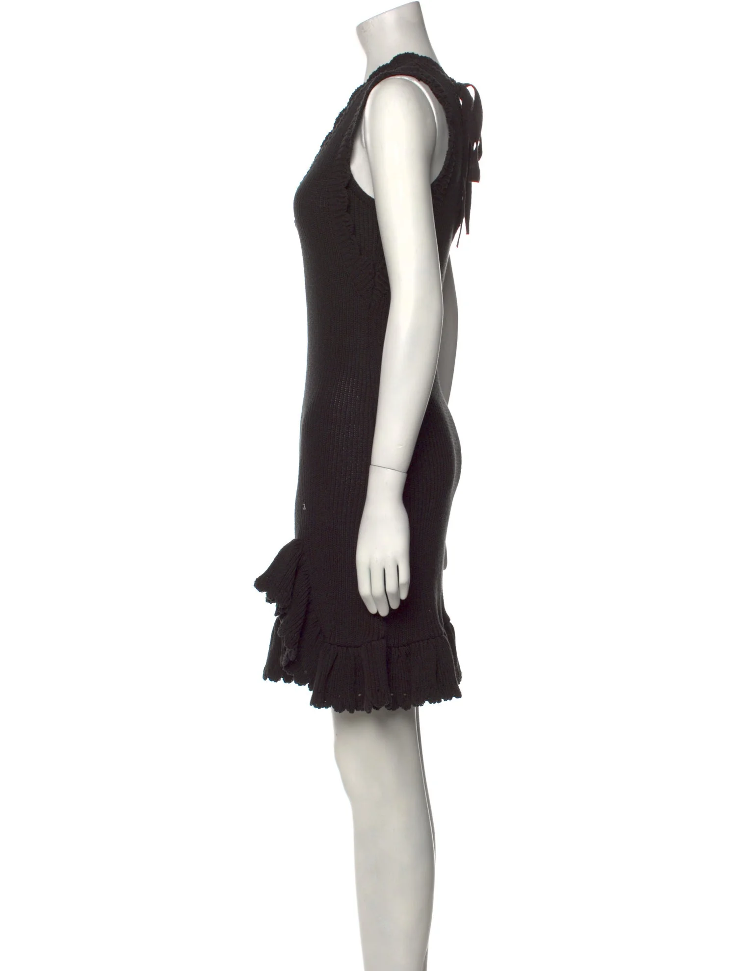 Goen.JV-Neck Knee-Length Dress