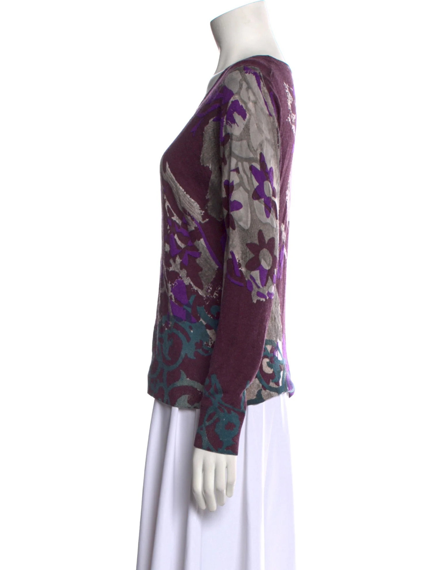 EtroSilk Printed Sweater