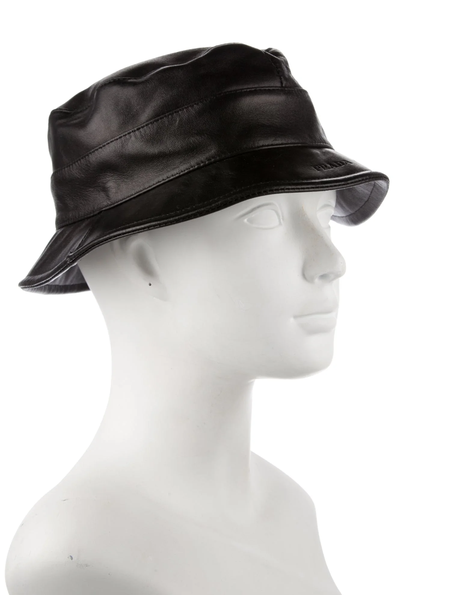 PradaLeather Bucket Hat