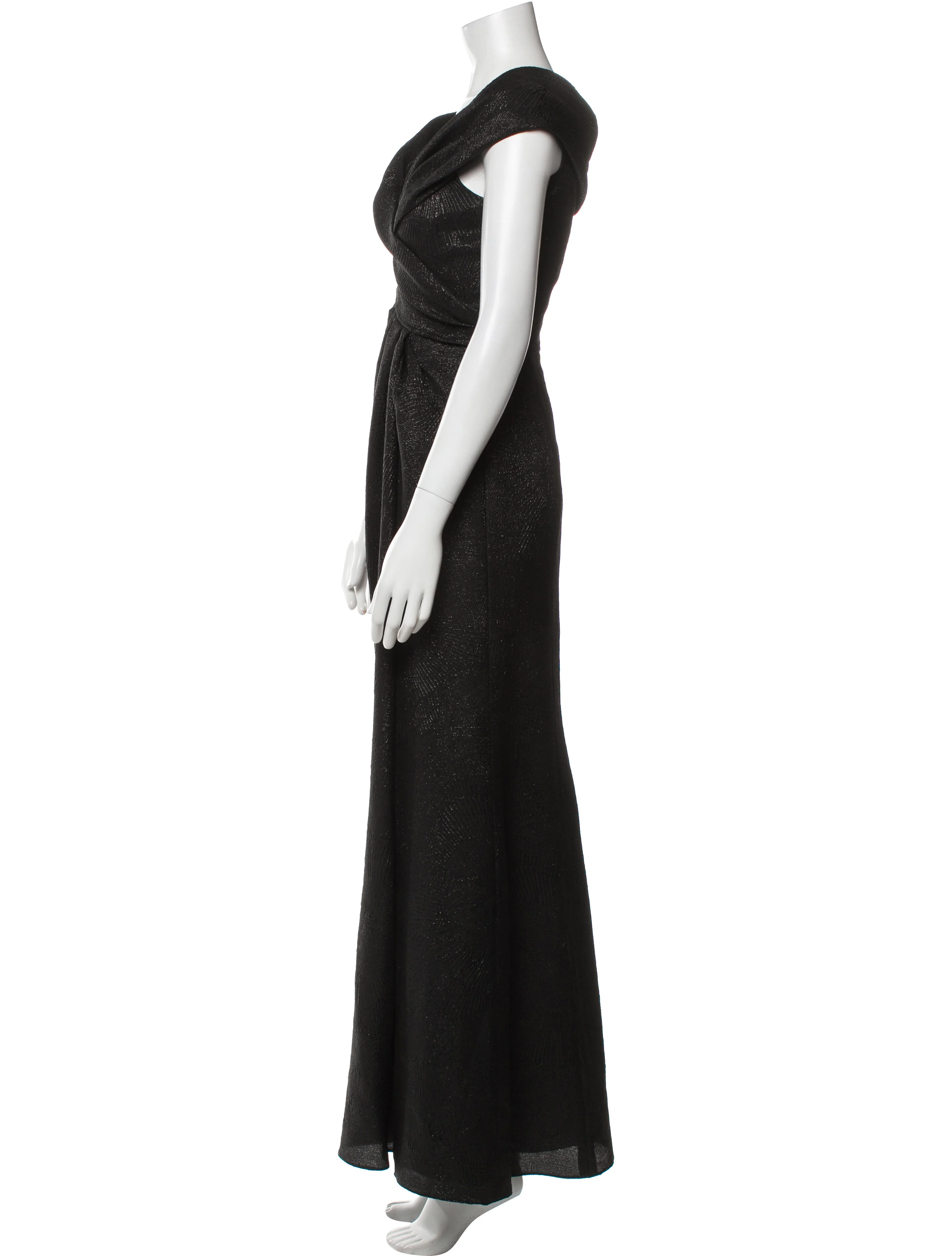 Carmen Marc ValvoV-Neck Long Dress