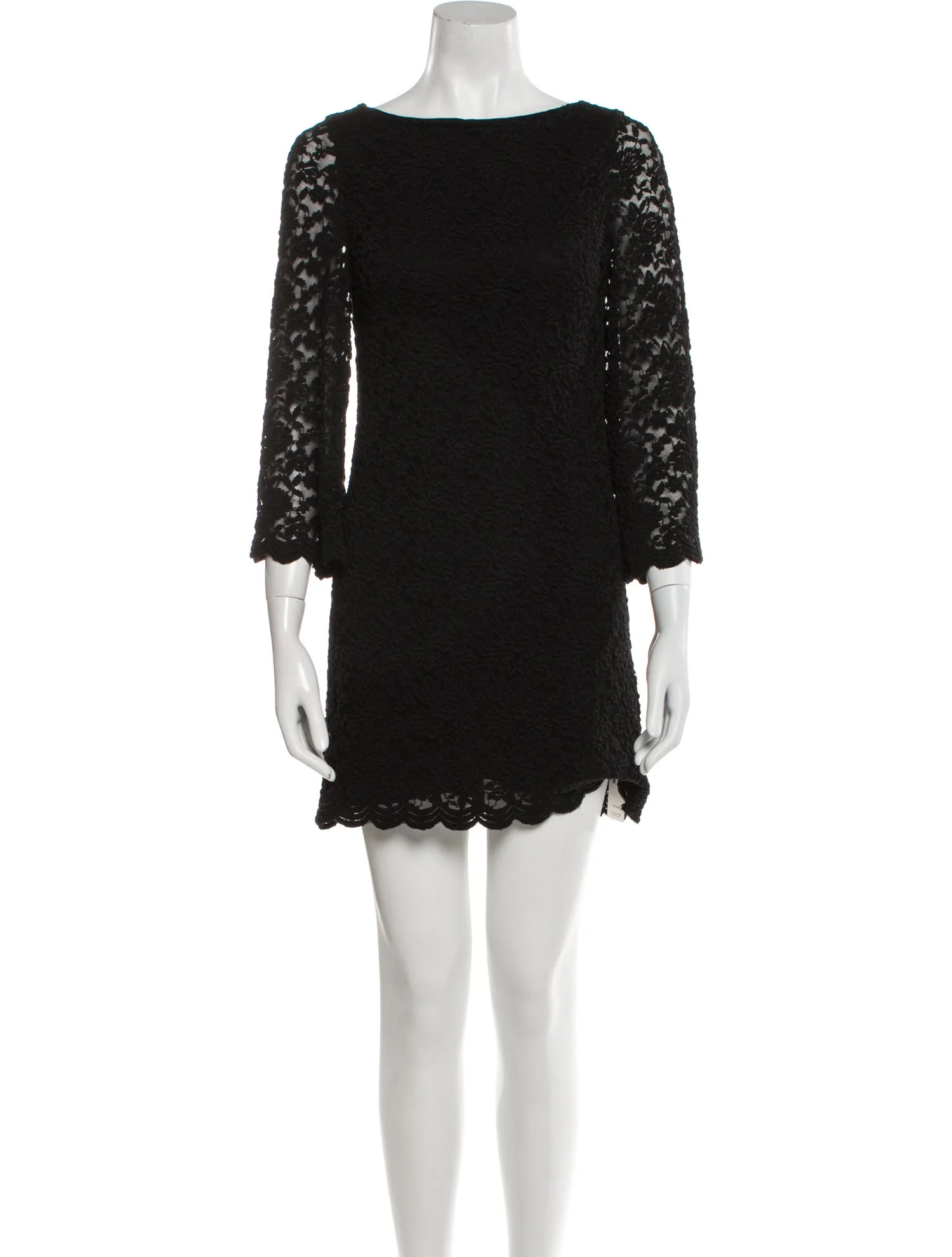 Alice + OliviaBateau Neckline Mini Dress