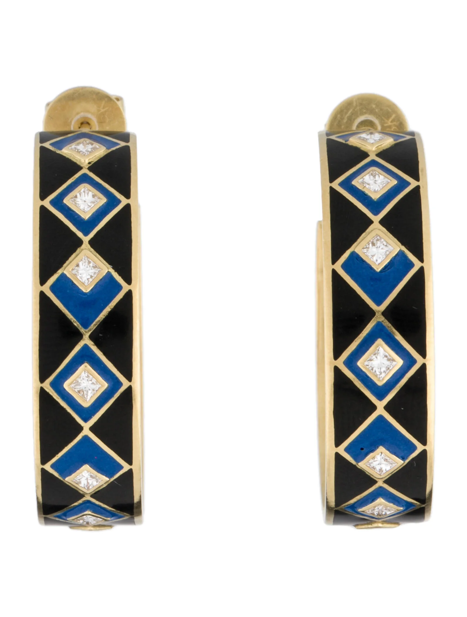 Amrapali18K Enamel & Diamond Hoop Earrings 3 Amrapali18K Enamel & Diamond Hoop Earrings