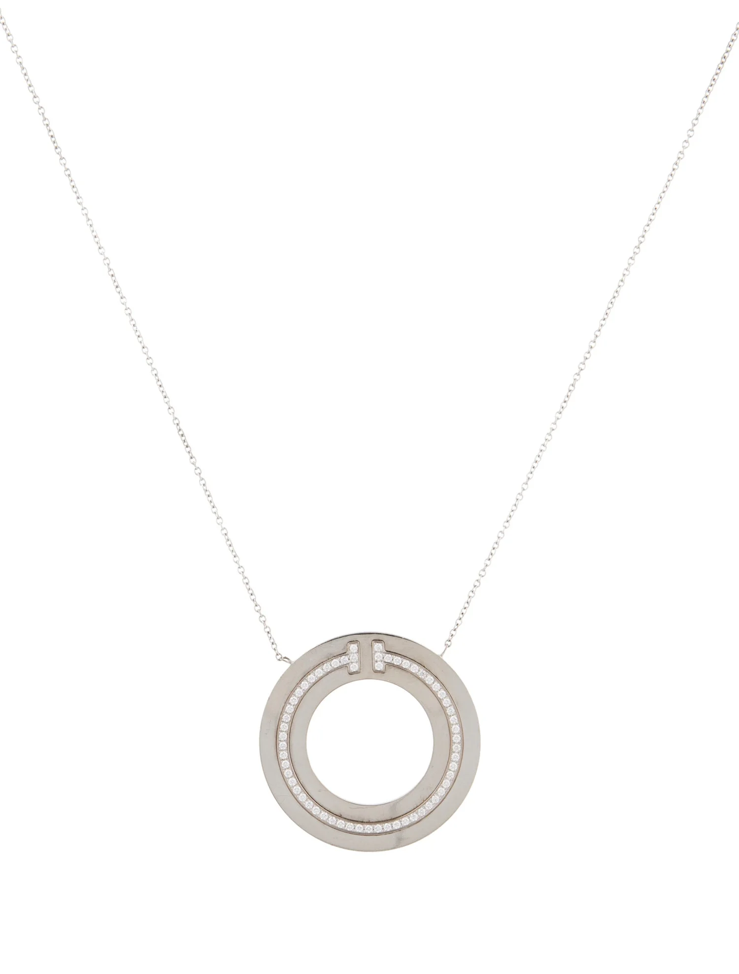 Tiffany & Co.18K Diamond Circle Pendant