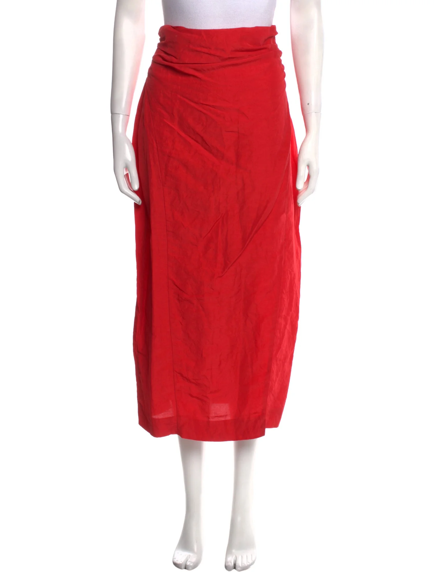 Carmen MarchPleated Accents Midi Length Skirt w/ Tags