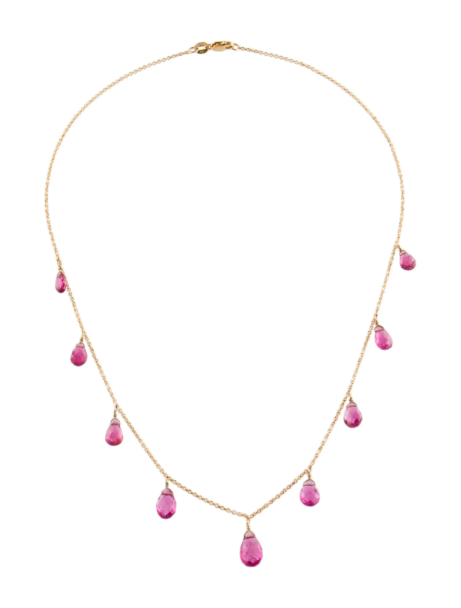 Necklace18K Tourmaline Station Necklace