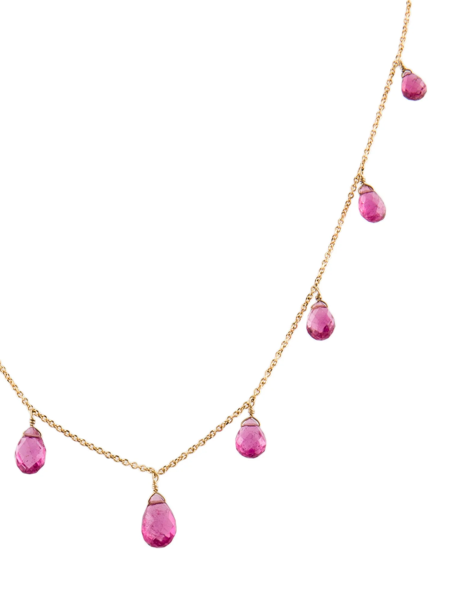 Necklace18K Tourmaline Station Necklace 3 Necklace18K Tourmaline Station Necklace