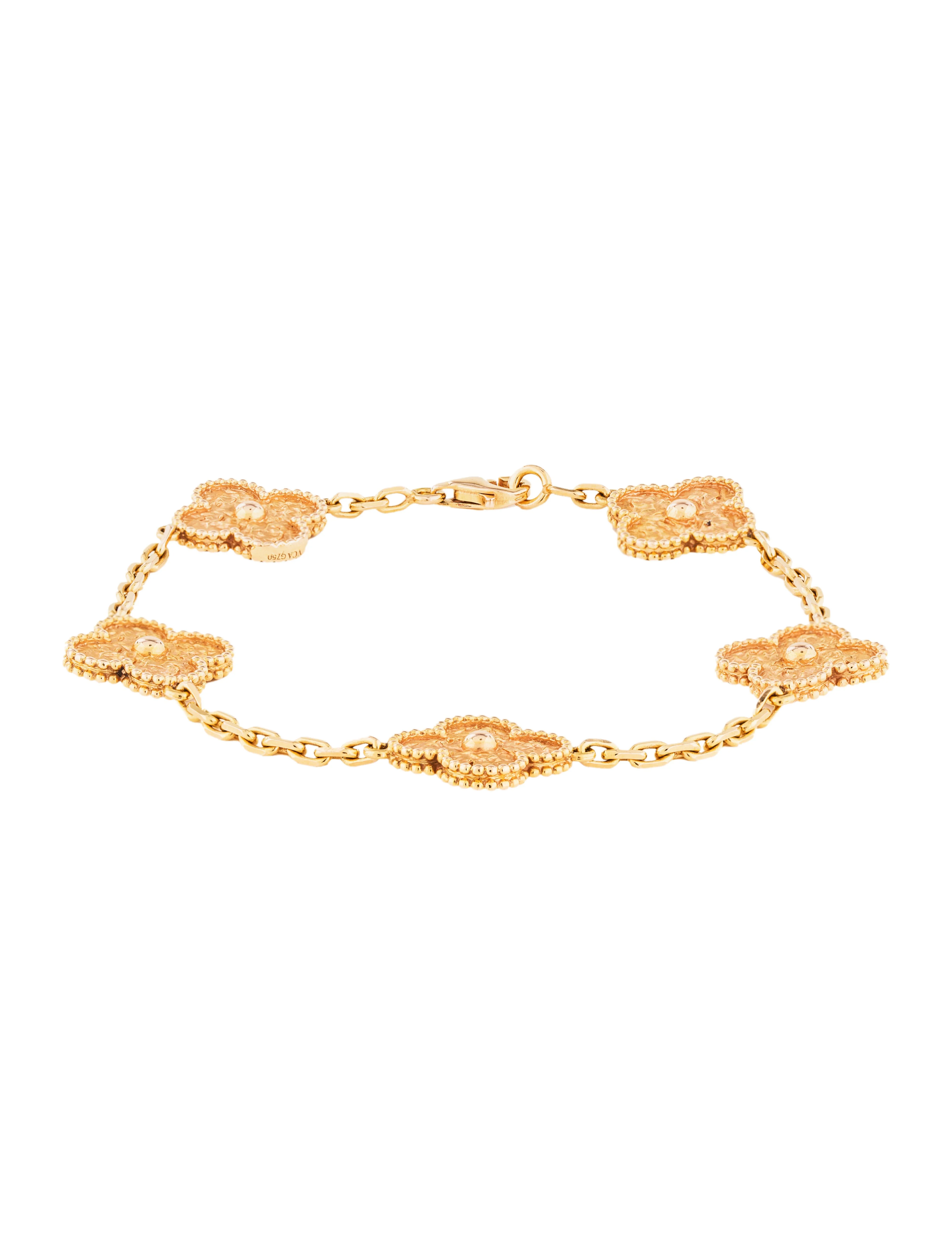 Van Cleef & ArpelsVintage Alhambra 5 Motifs Bracelet