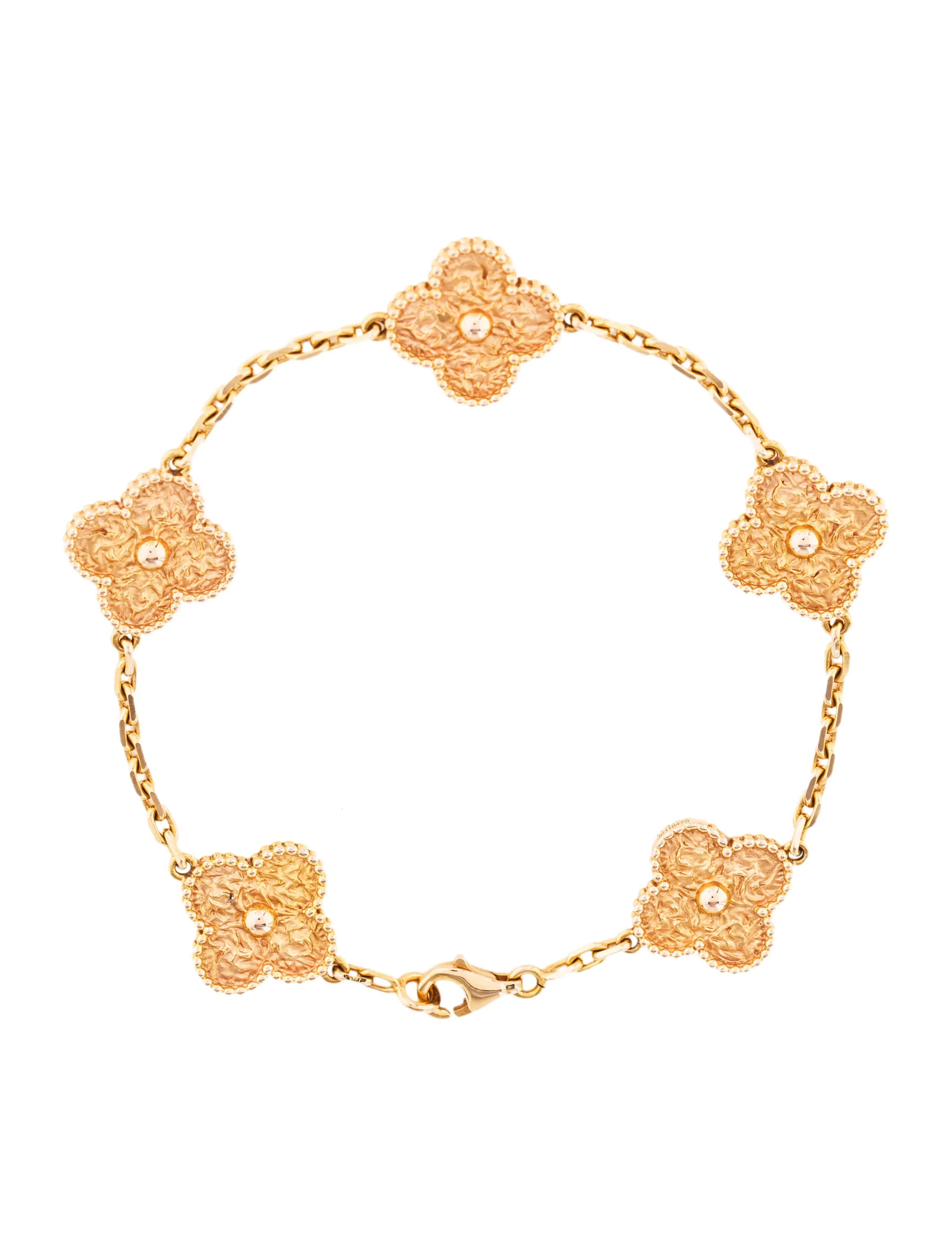 Van Cleef & ArpelsVintage Alhambra 5 Motifs Bracelet 3 Van Cleef & ArpelsVintage Alhambra 5 Motifs Bracelet