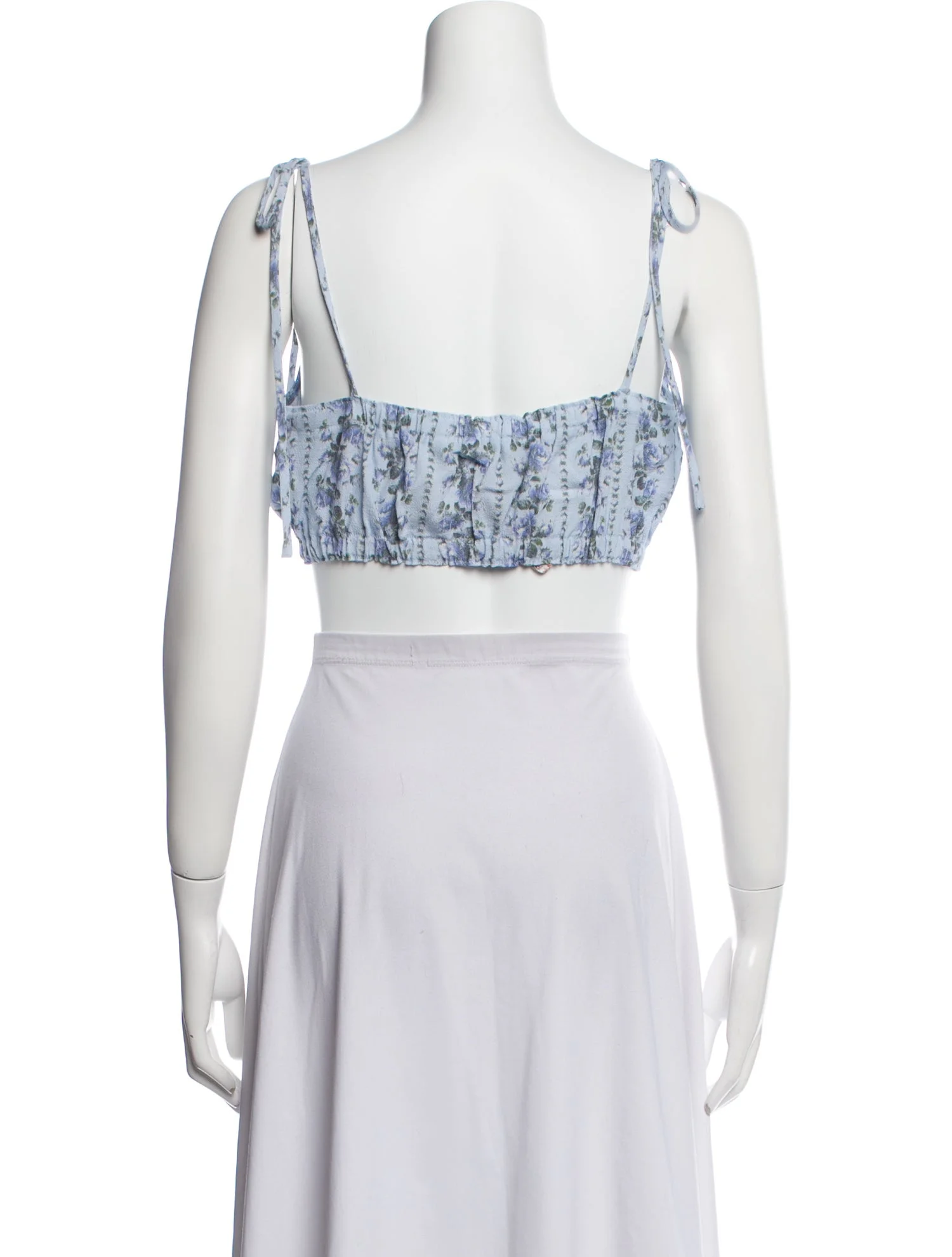 LoveShackFancyPaisley Print Square Neckline Crop Top 3 LoveShackFancyPaisley Print Square Neckline Crop Top