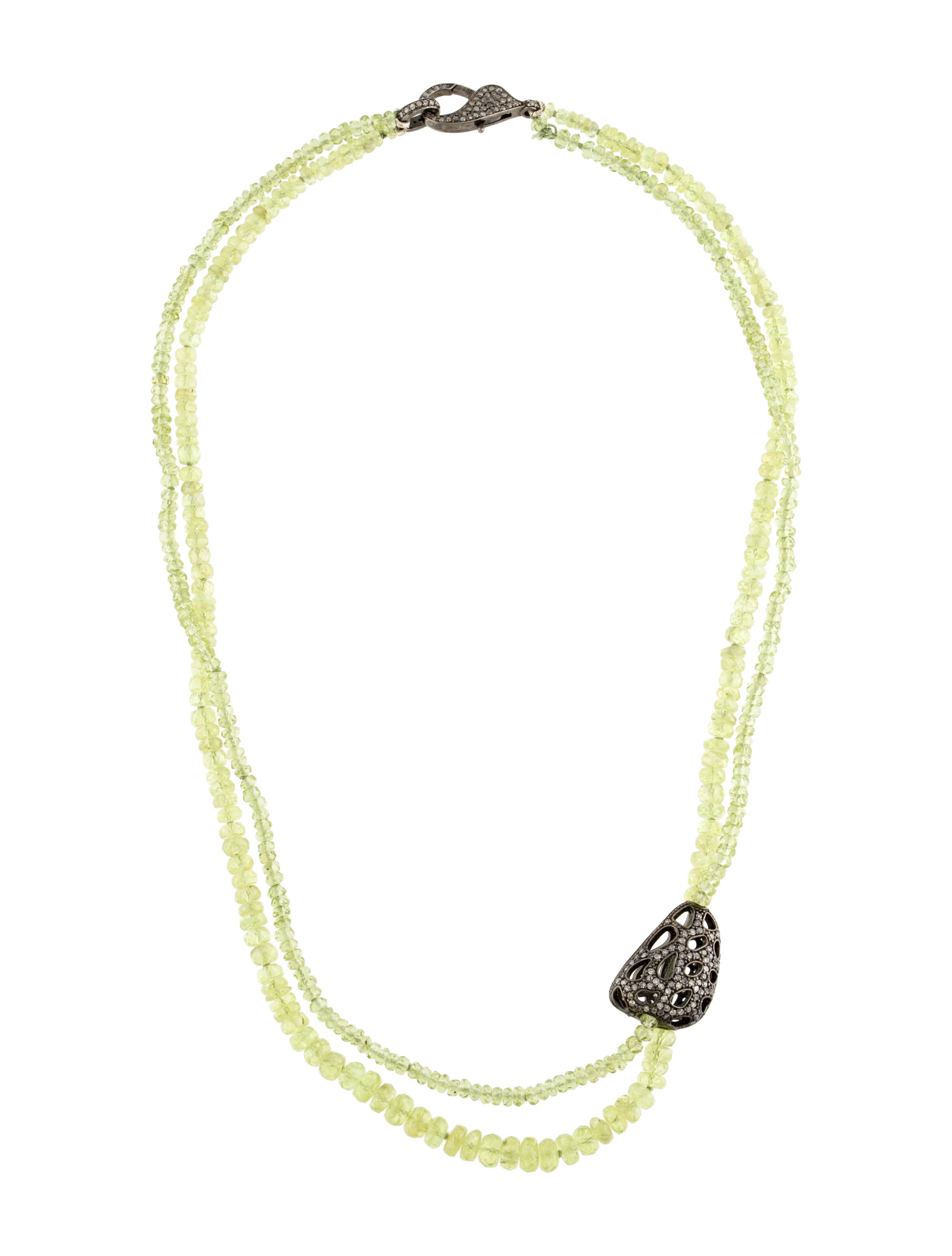 Joon HanDiamond & Peridot Necklace