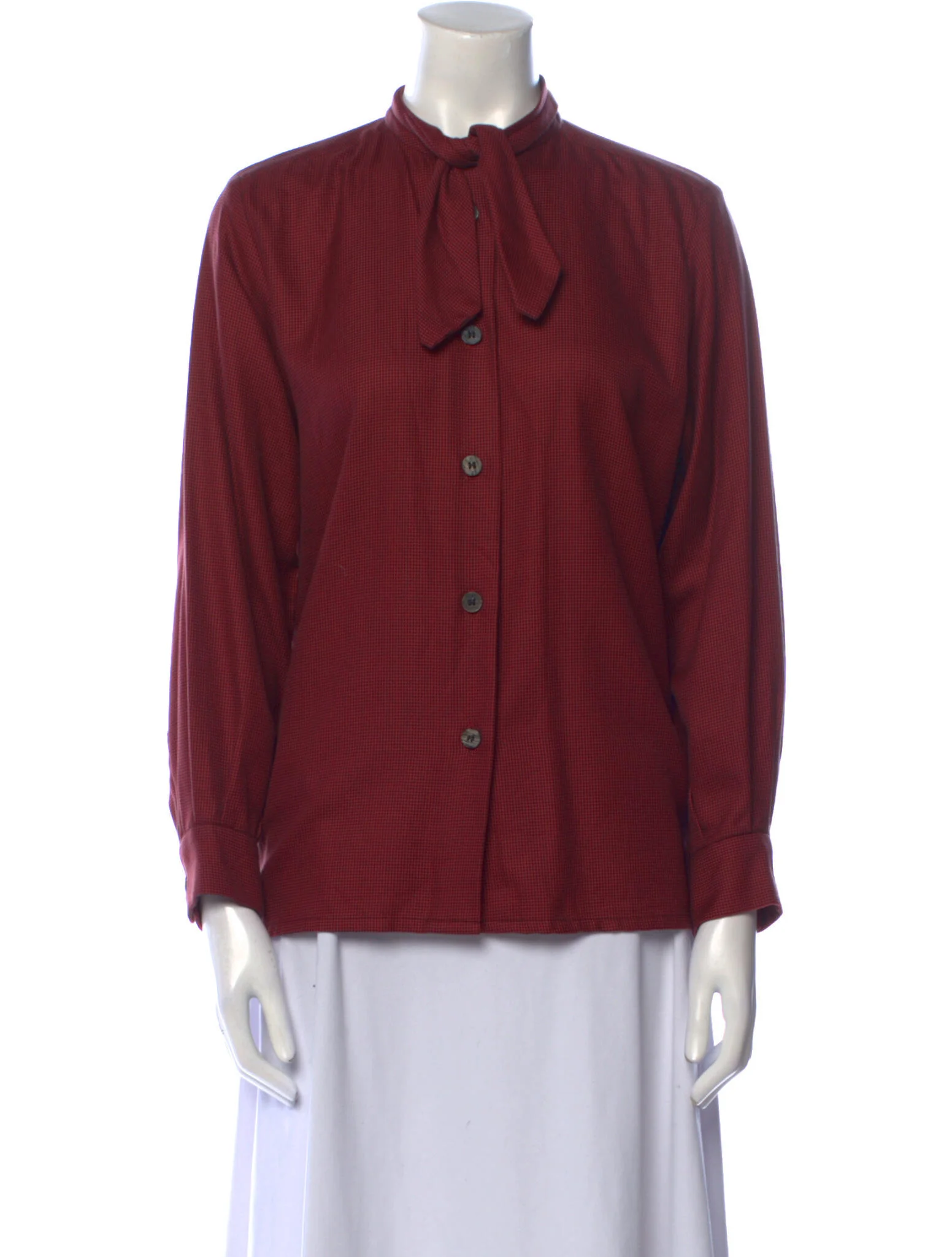 Yves Saint Laurent Rive GaucheVintage 1990's Button-Up Top
