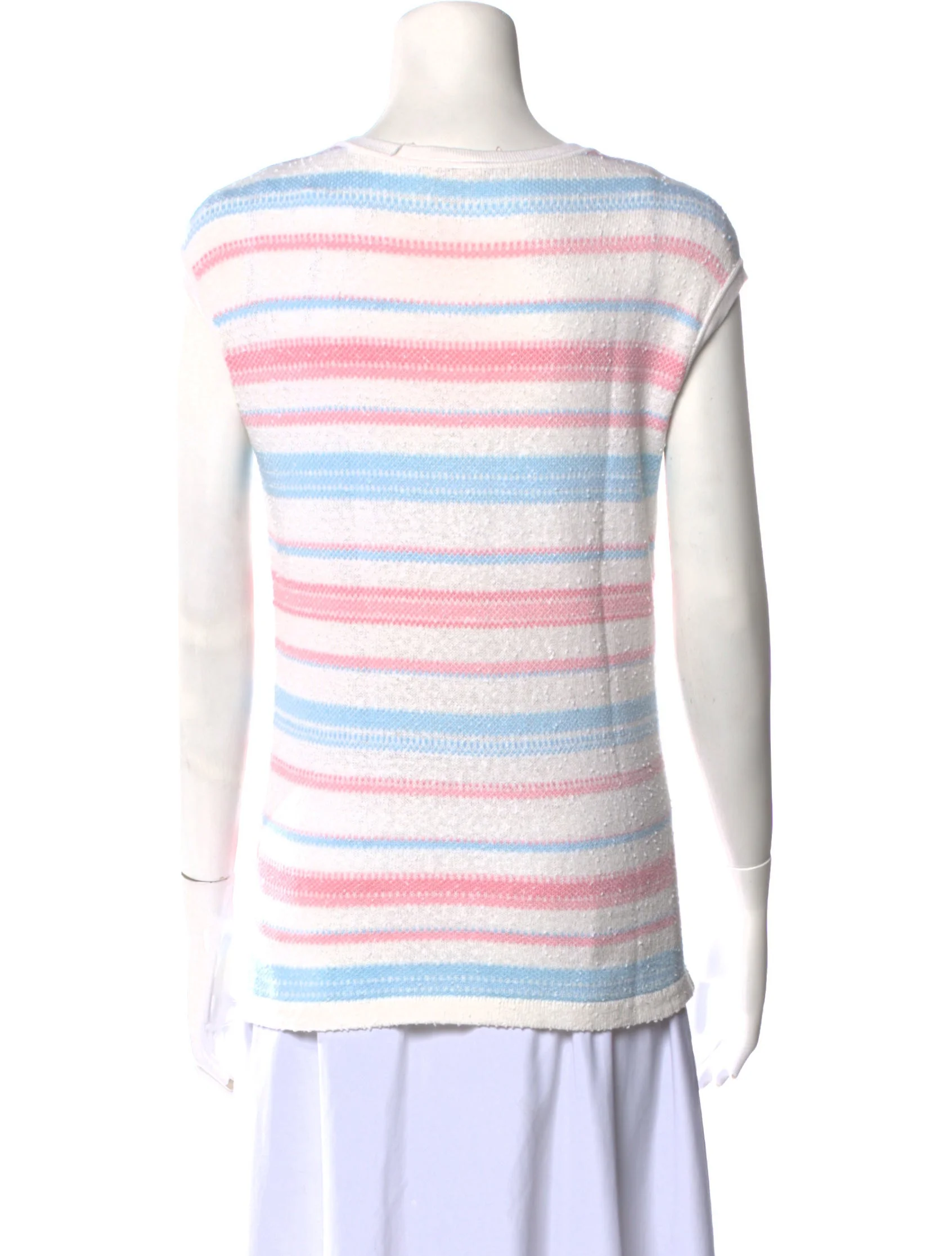 CourrègesStriped Bateau Neckline Tunic