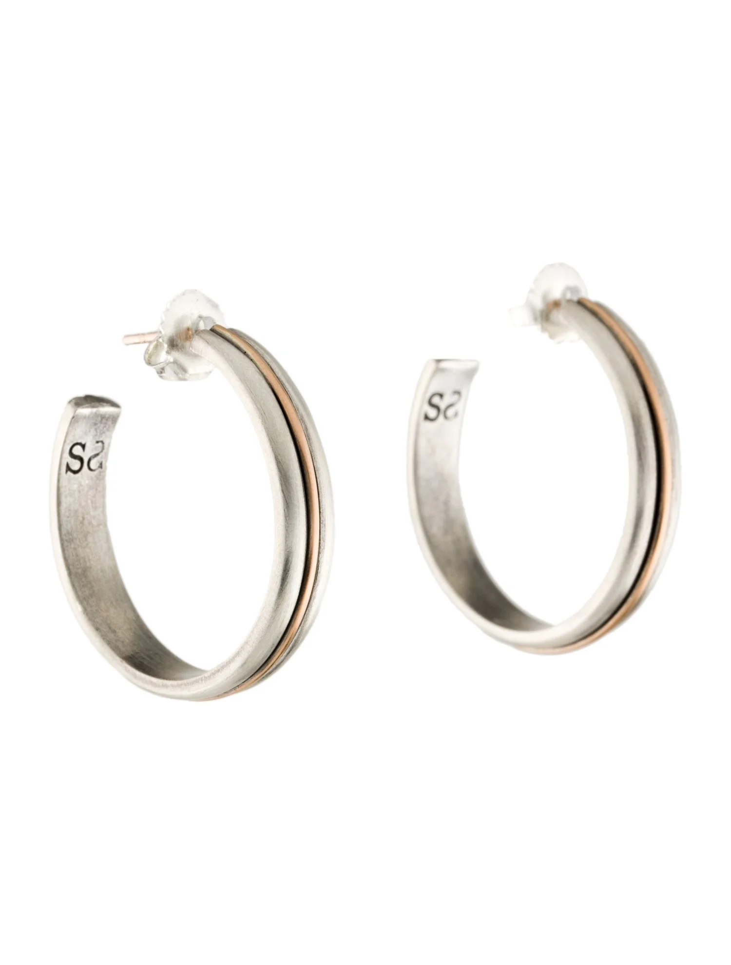 SuneeraTwo-Tone Hoop Earrings