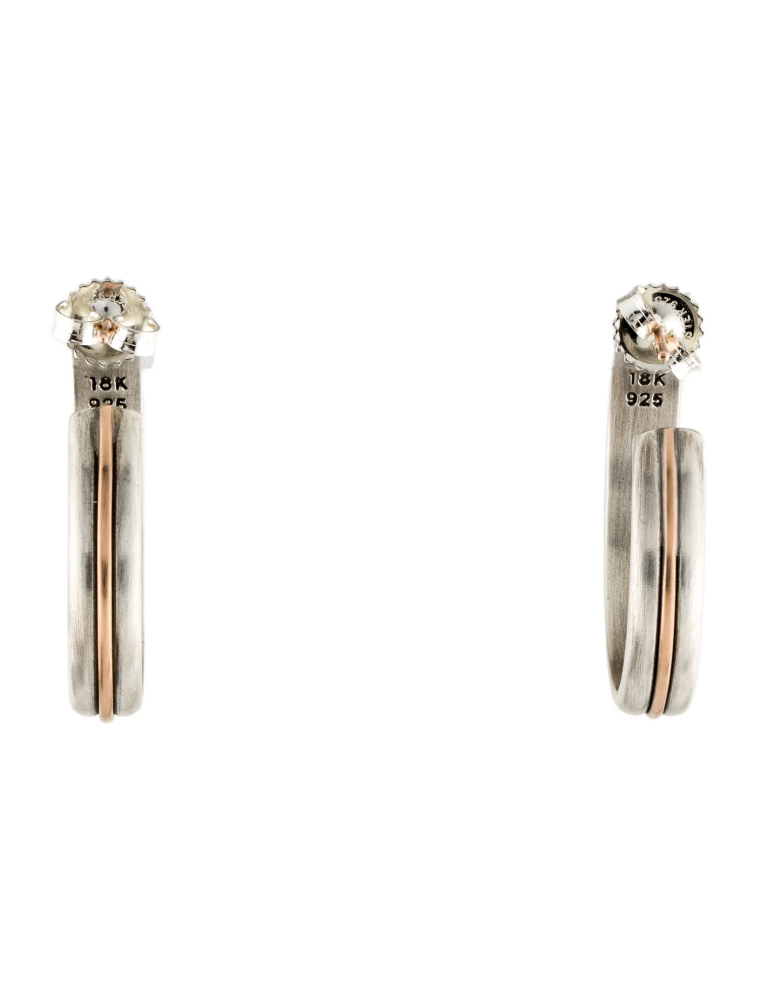 SuneeraTwo-Tone Hoop Earrings 3 SuneeraTwo-Tone Hoop Earrings