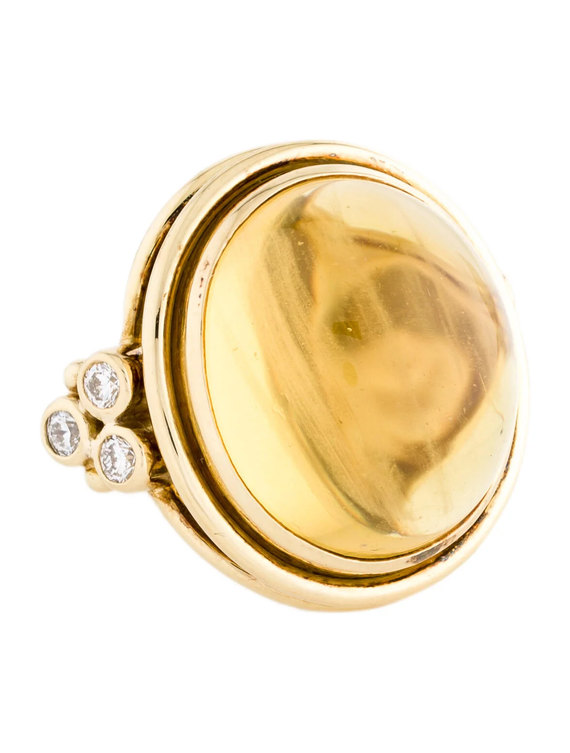 Temple St. Clair18K Citrine Diamond Classic Temple Ring