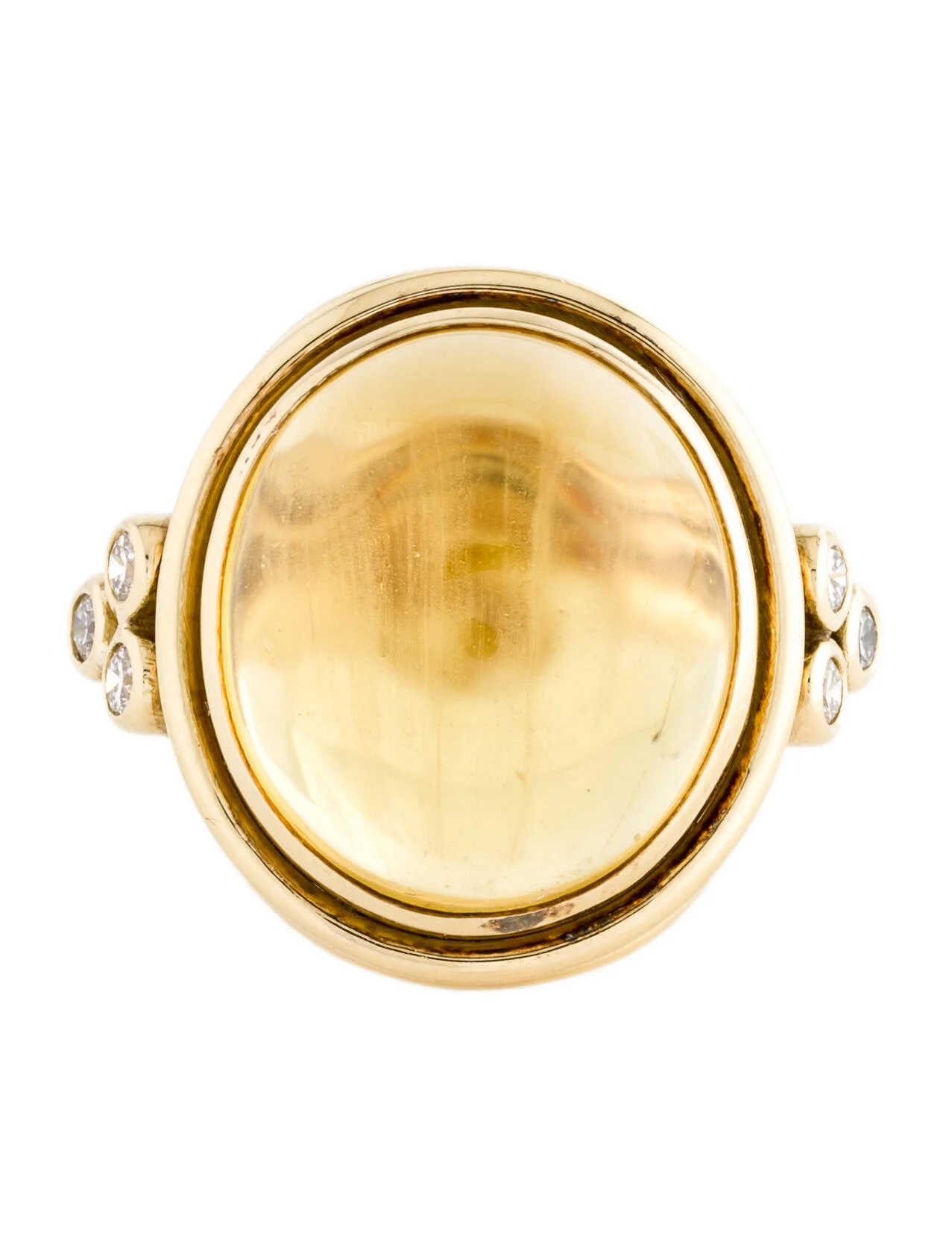 Temple St. Clair18K Citrine Diamond Classic Temple Ring