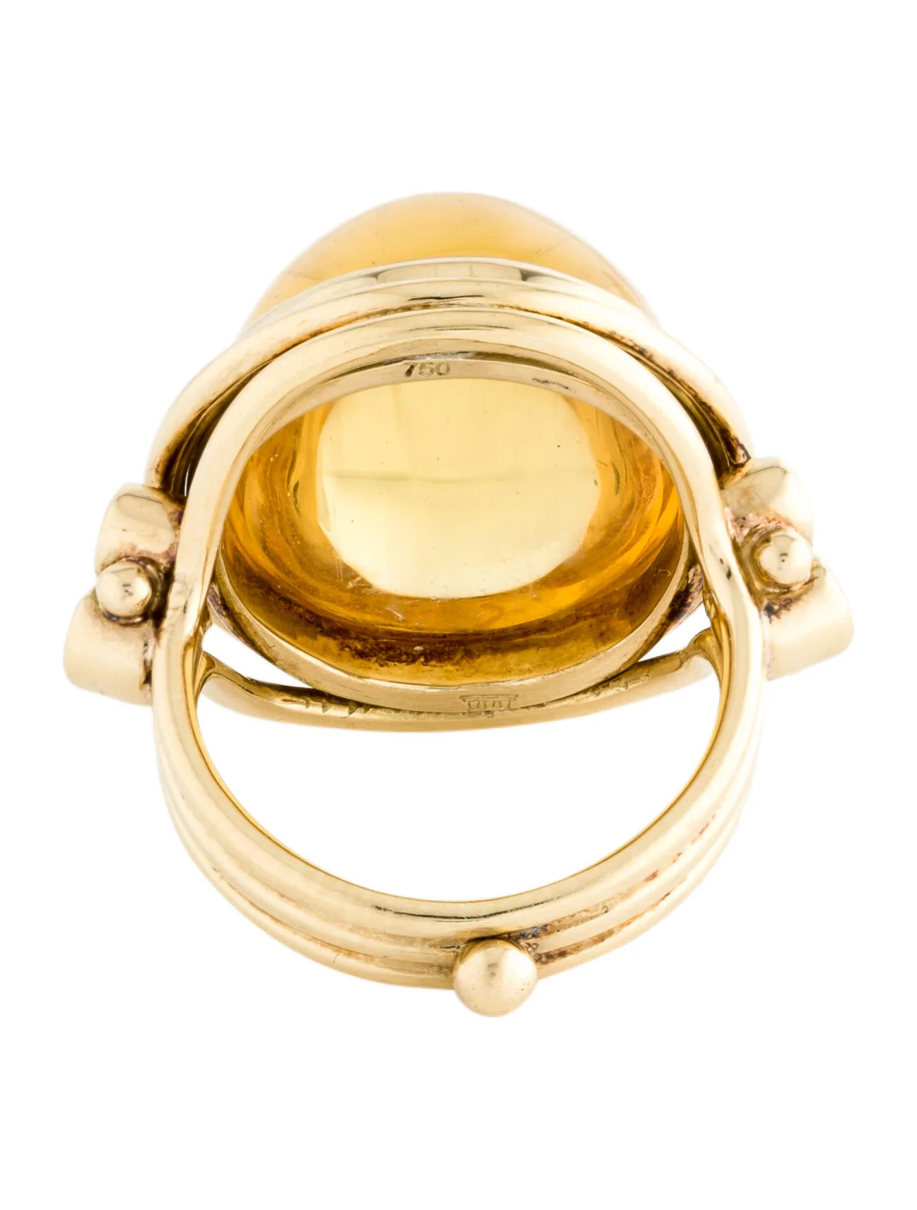 Temple St. Clair18K Citrine Diamond Classic Temple Ring