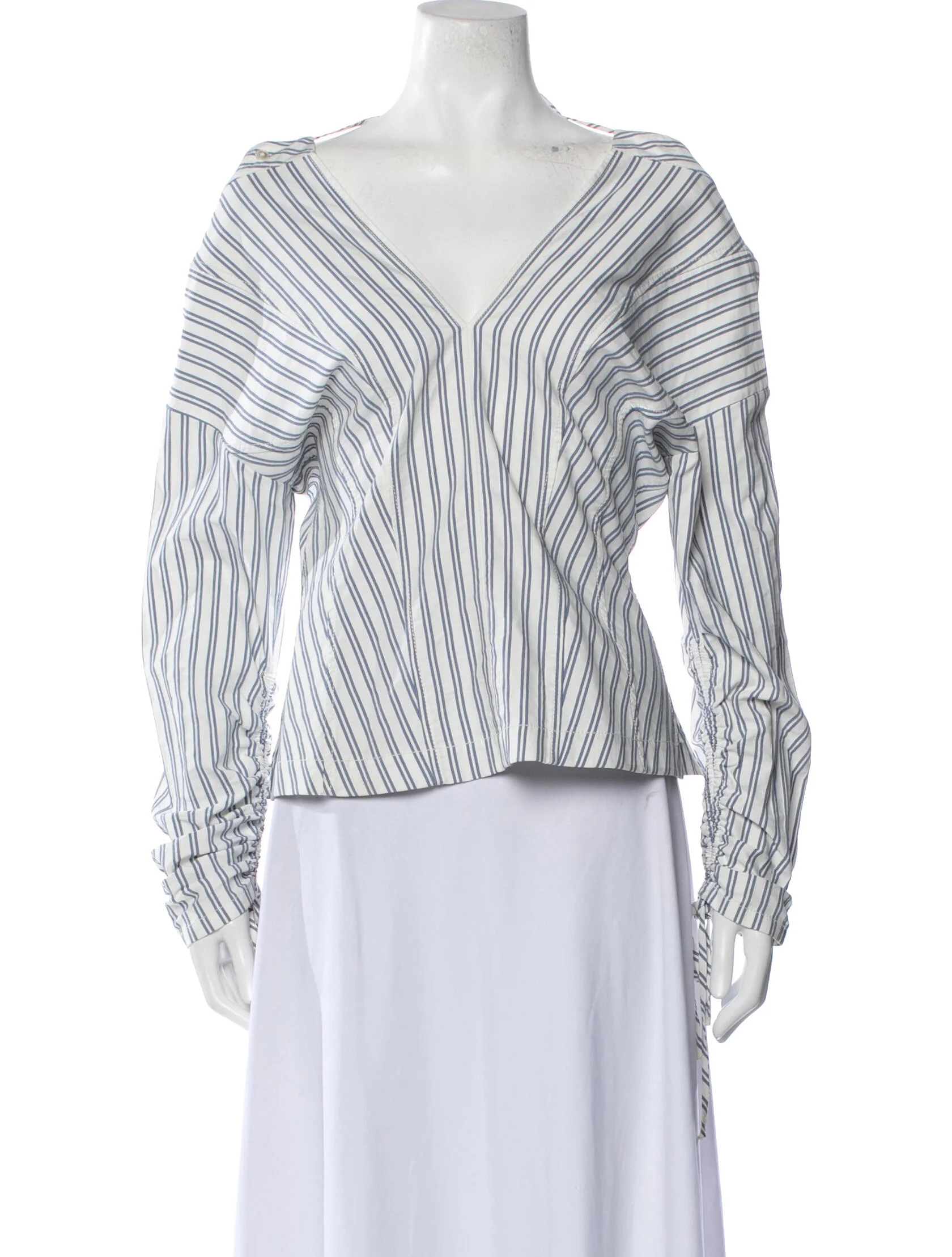 Jason WuStriped V-Neck Blouse