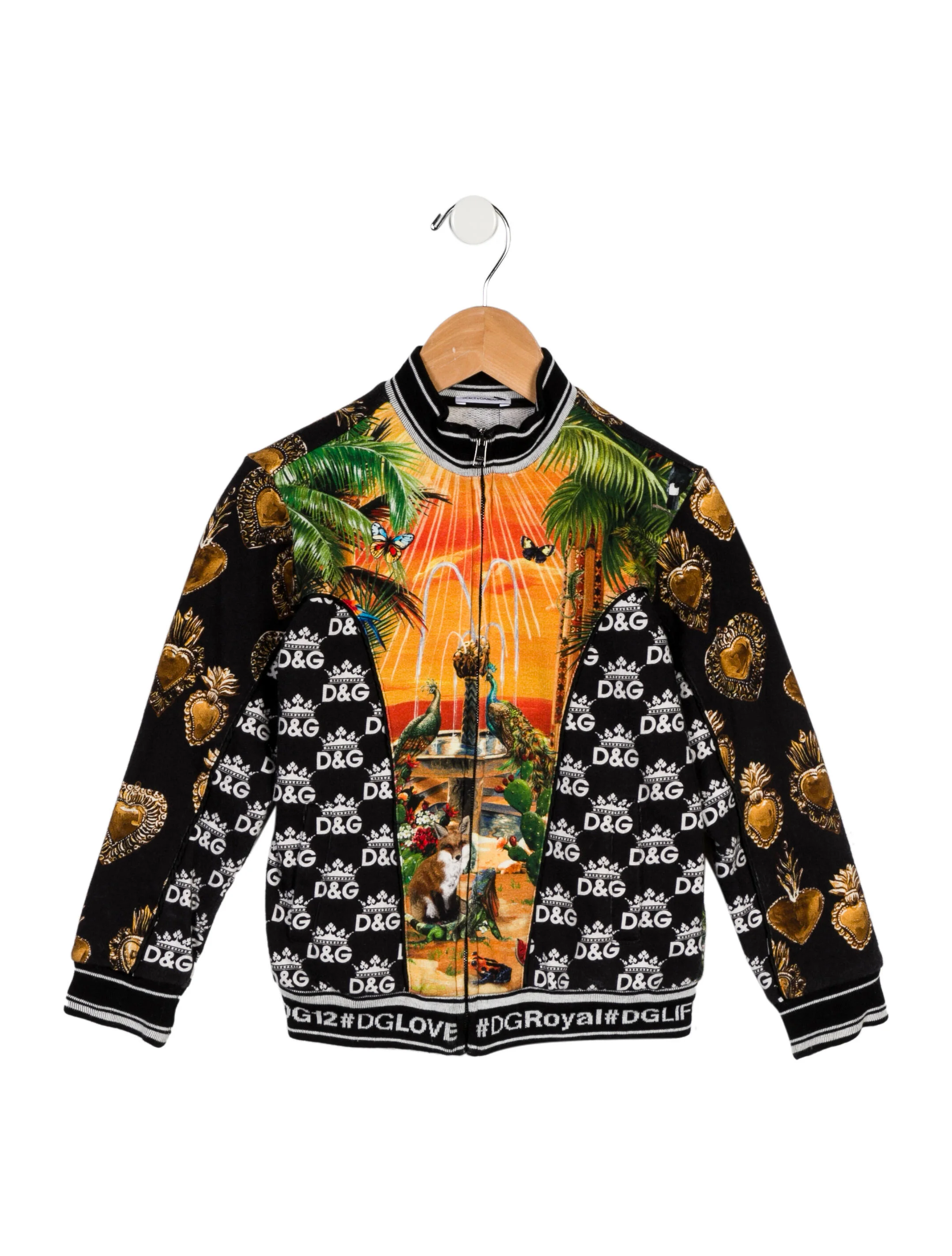 Dolce & GabbanaGirls' Graphic Zip Sweatshirt