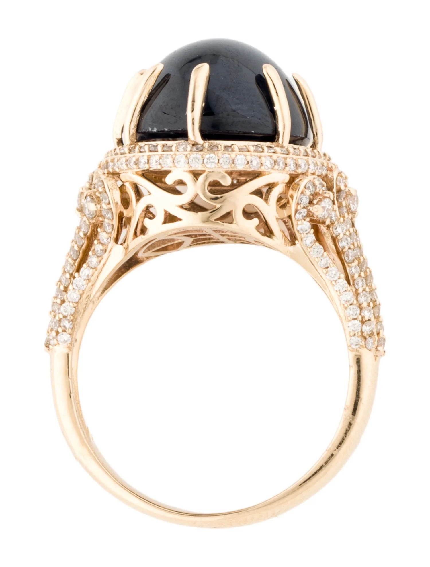 Ring14K Sapphire & Diamond Cocktail Ring 5 Ring14K Sapphire & Diamond Cocktail Ring