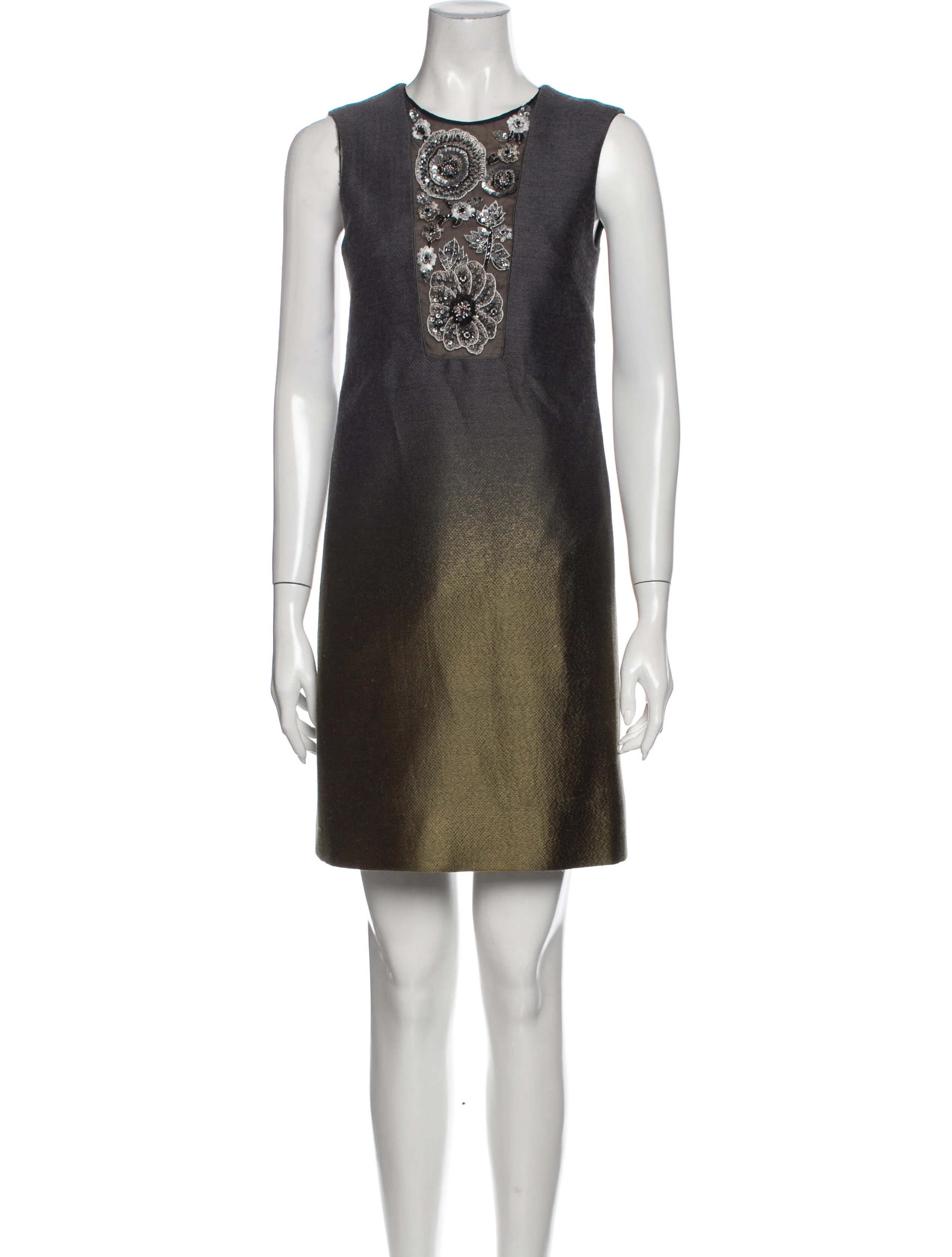 Dennis BassoColorblock Pattern Mini Dress