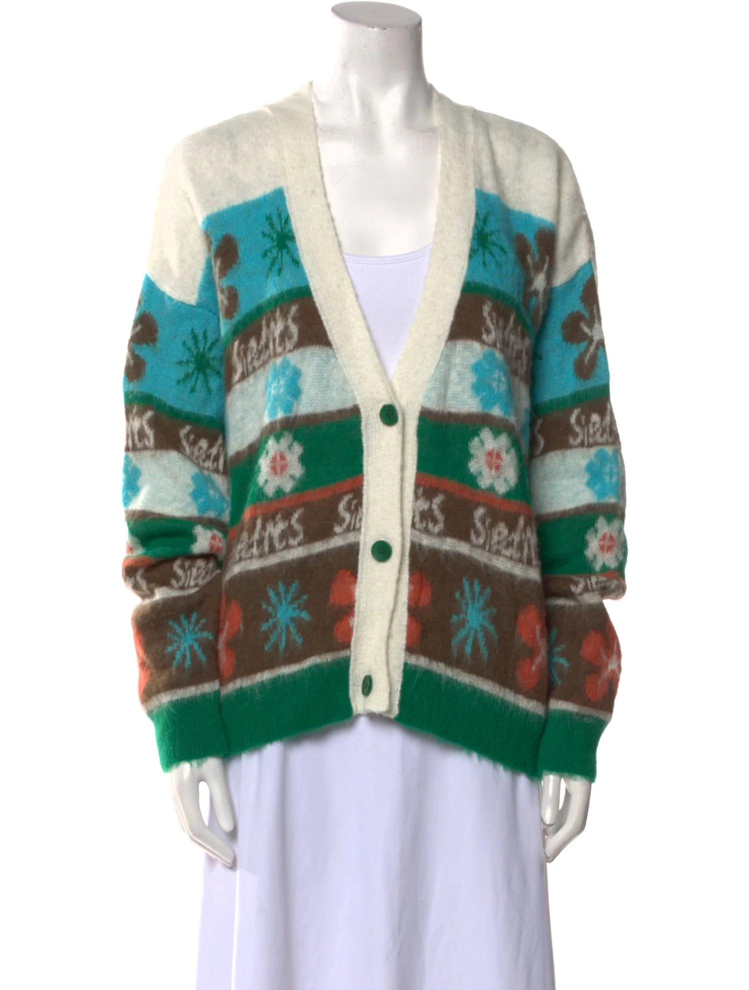 SIEDRÉSFloral Print V-Neck Sweater