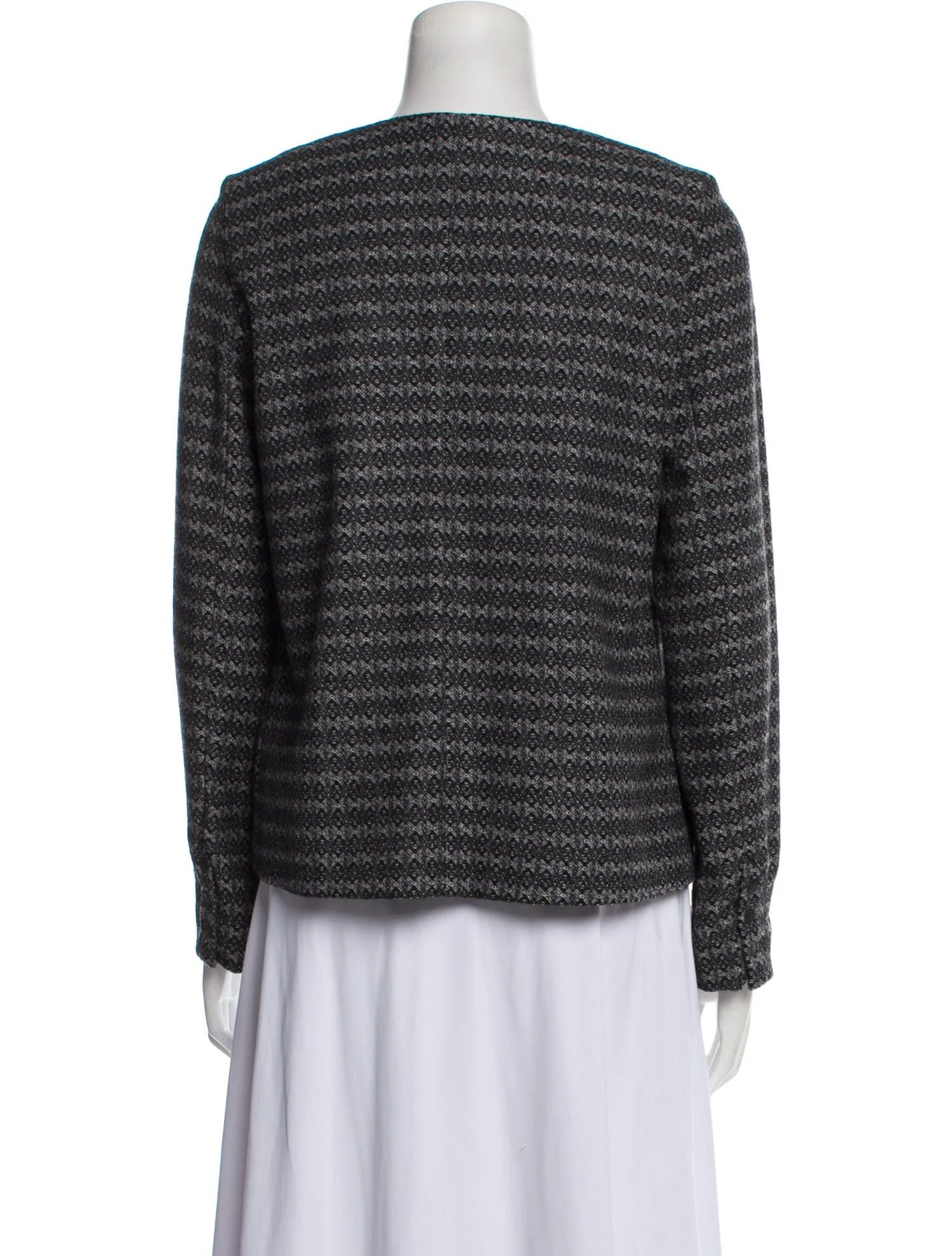 Tanya TaylorVirgin Wool Tweed Pattern Evening Jacket 3 Tanya TaylorVirgin Wool Tweed Pattern Evening Jacket