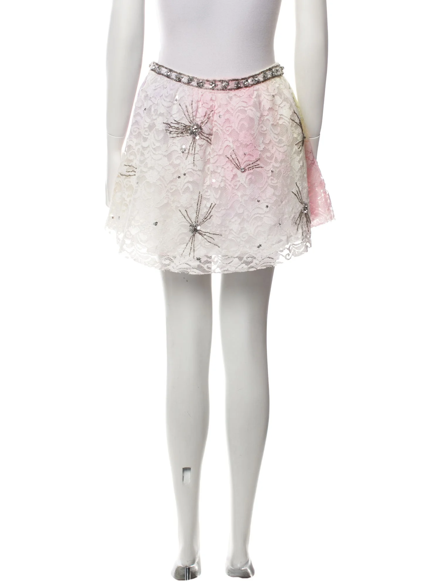 LoveShackFancyLace Pattern Mini Skirt w/ Tags