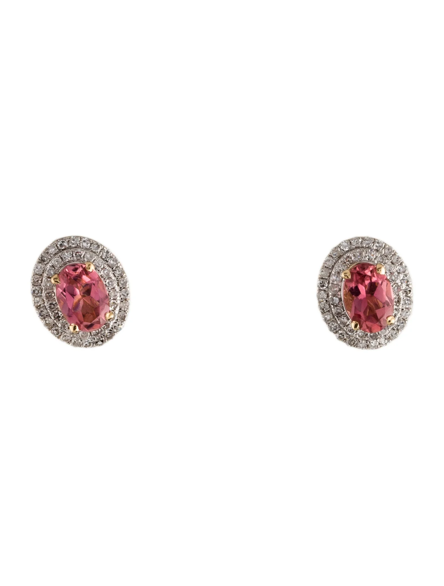 Earrings14K Tourmaline & Diamond Stud Earrings